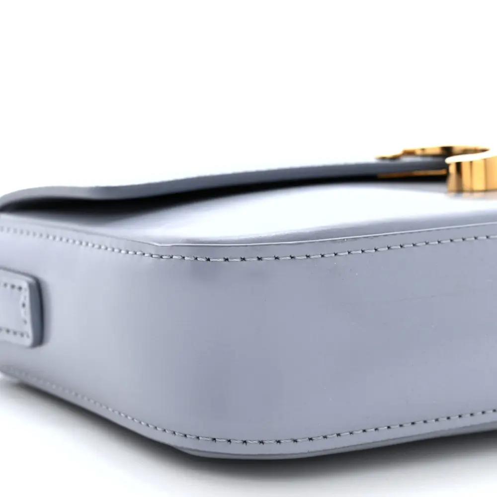 Celine Arctic Blue Shiny Calfskin Leather Medium Triomphe Shoulder Bag Replicas1:1High-quality replica