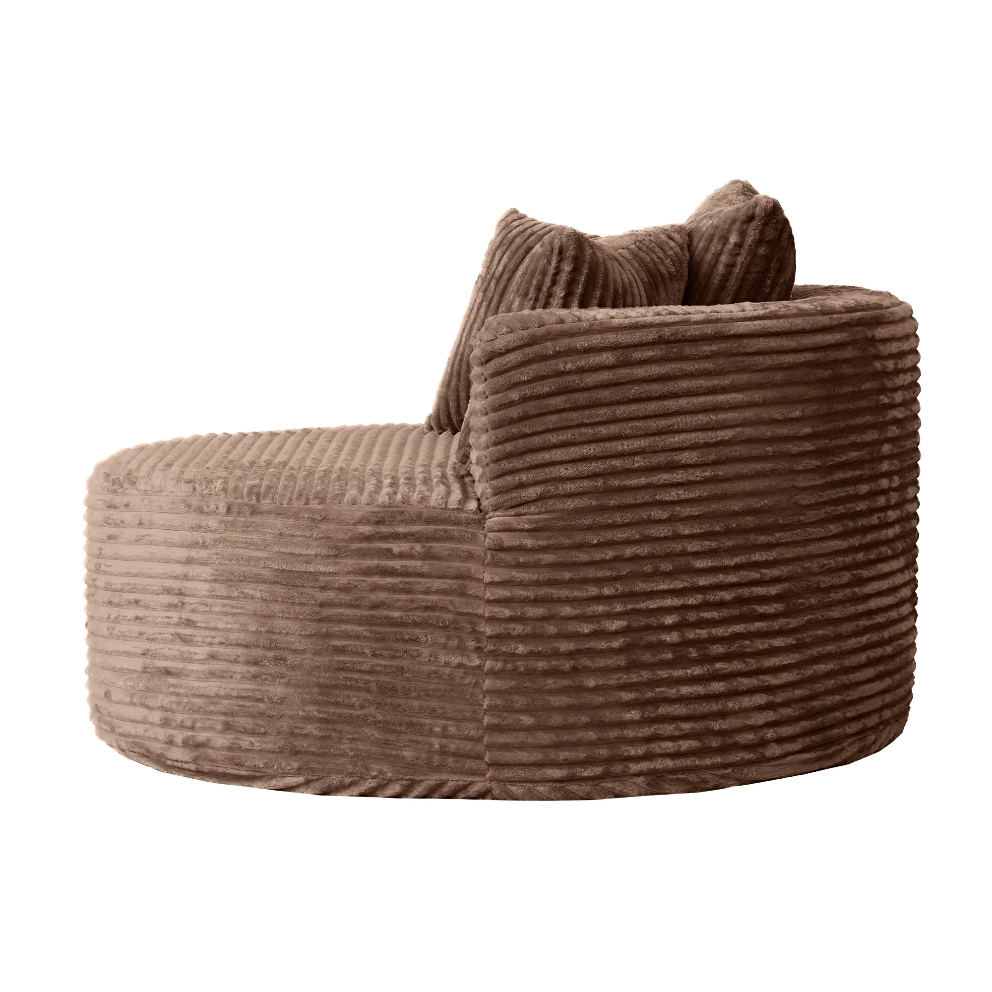 Sodrens Oversized Chaise Lounge Chair Indoor,Upholstered Sofa Bed with Throw Pillows and Armrests,Sleeper Chair for Living Room,Bedroom,Brown,Corduroy - Image 83