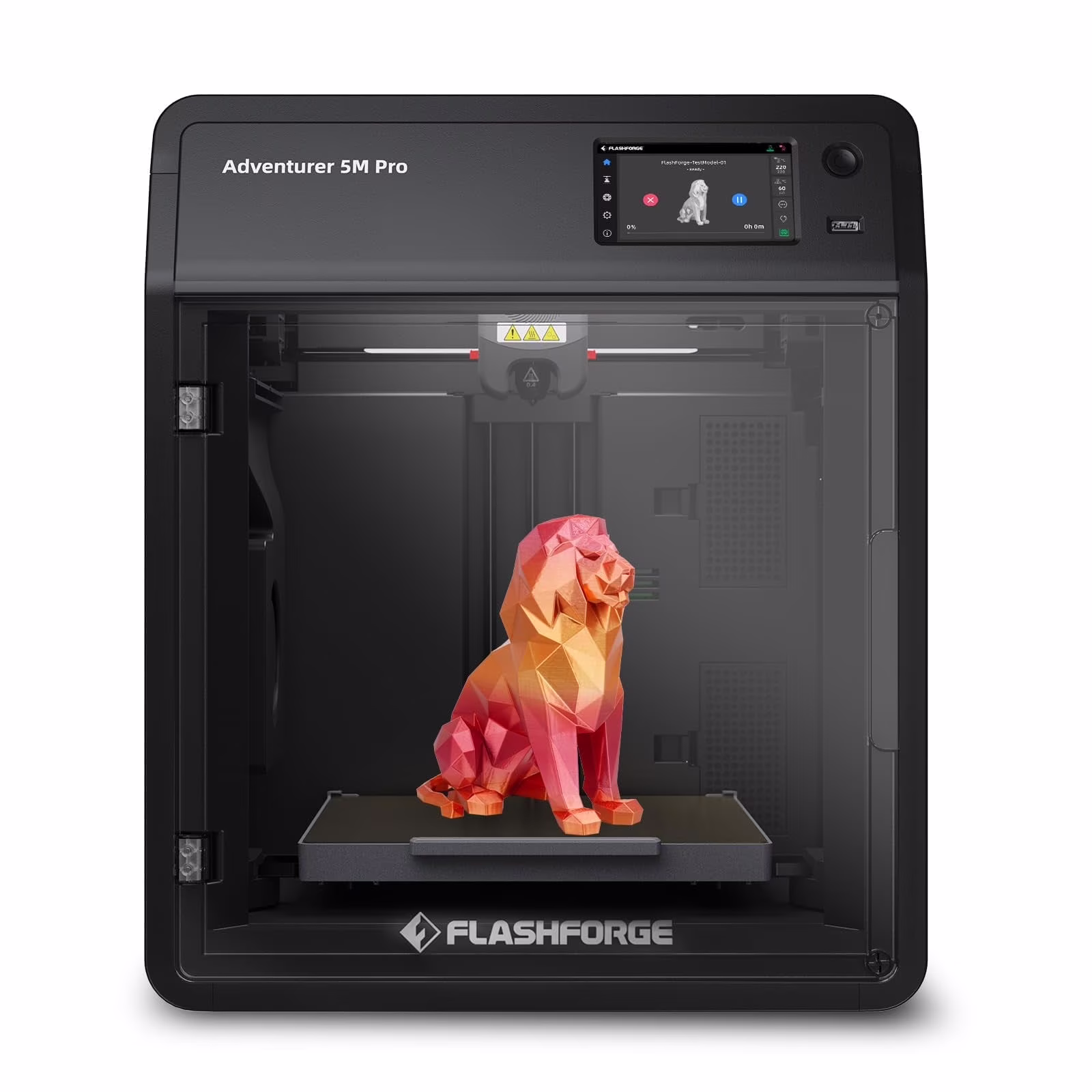 Flashforge Adventurer 5M 3D Printer, Fully Auto Leveling & 600mm/s High Speed Printing, Black - Image 3