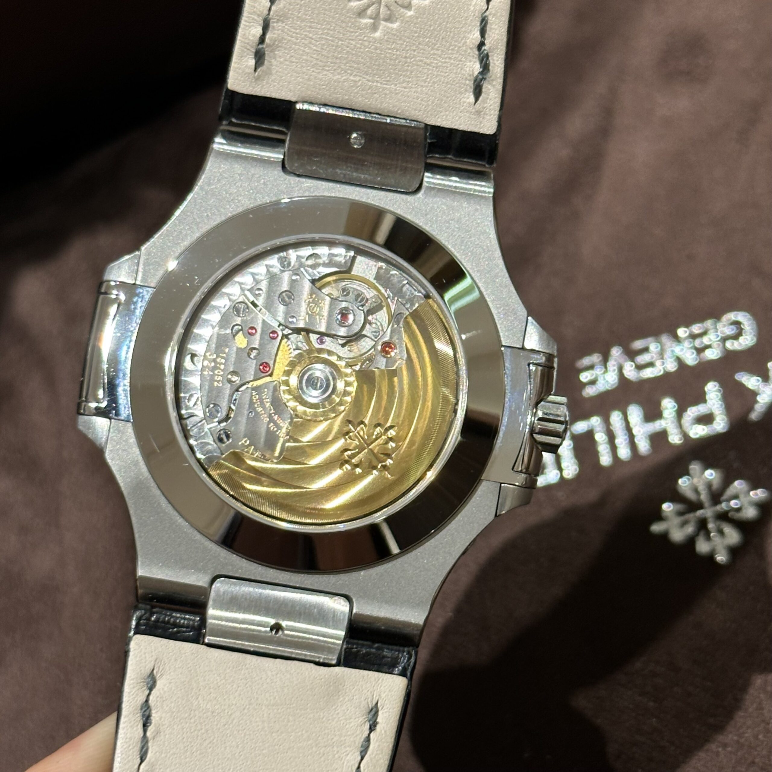 Patek Philippe Nautilus 5726 Replica 1:1 Watch Black Dial Leather Strap Factory PPF 40.5mm - Top club