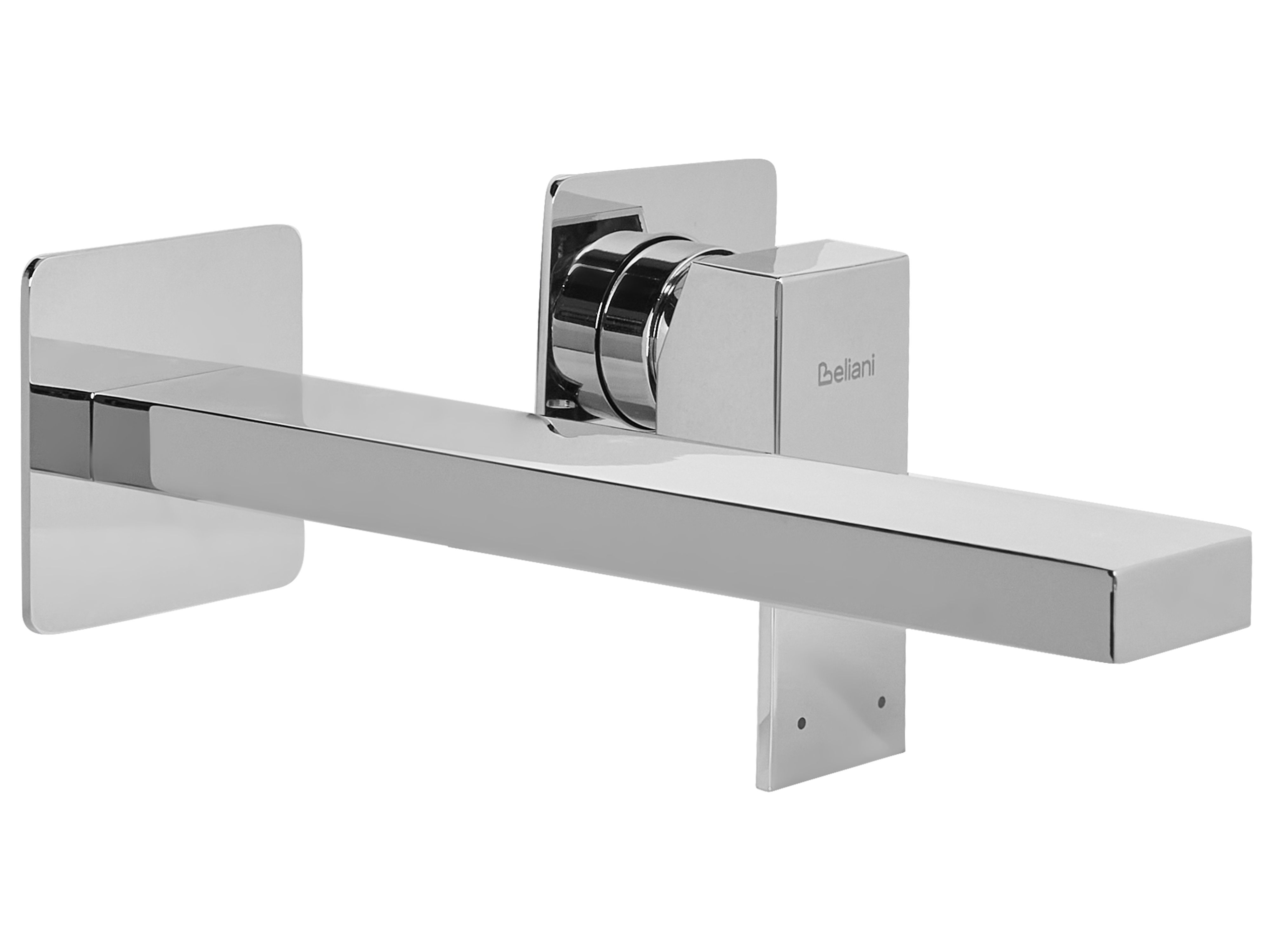 Wall Mounted Basin Mixer Tap ANTOFAGASTA Brass Silver