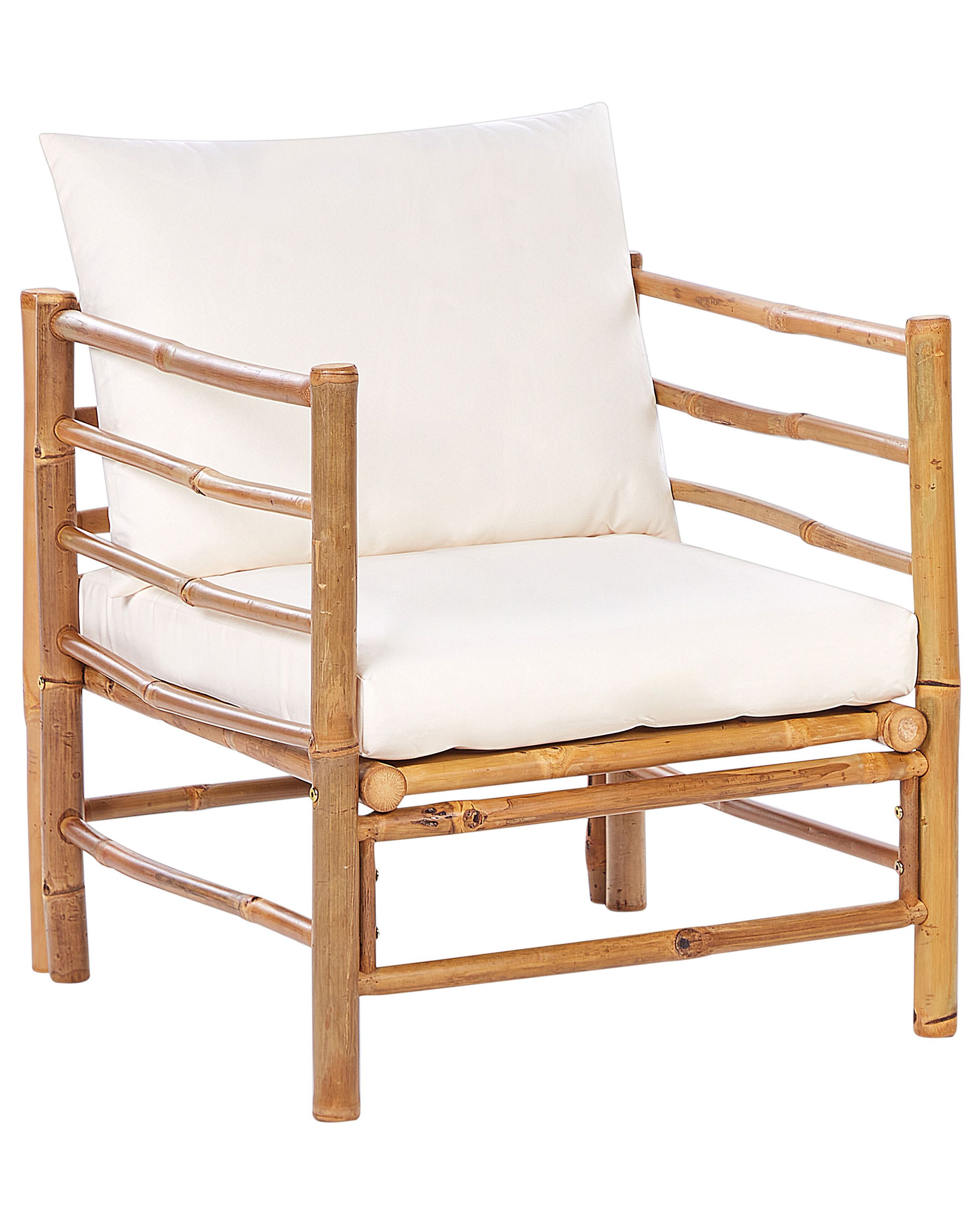 Garden Armchair CERRETO Bamboo Off-White