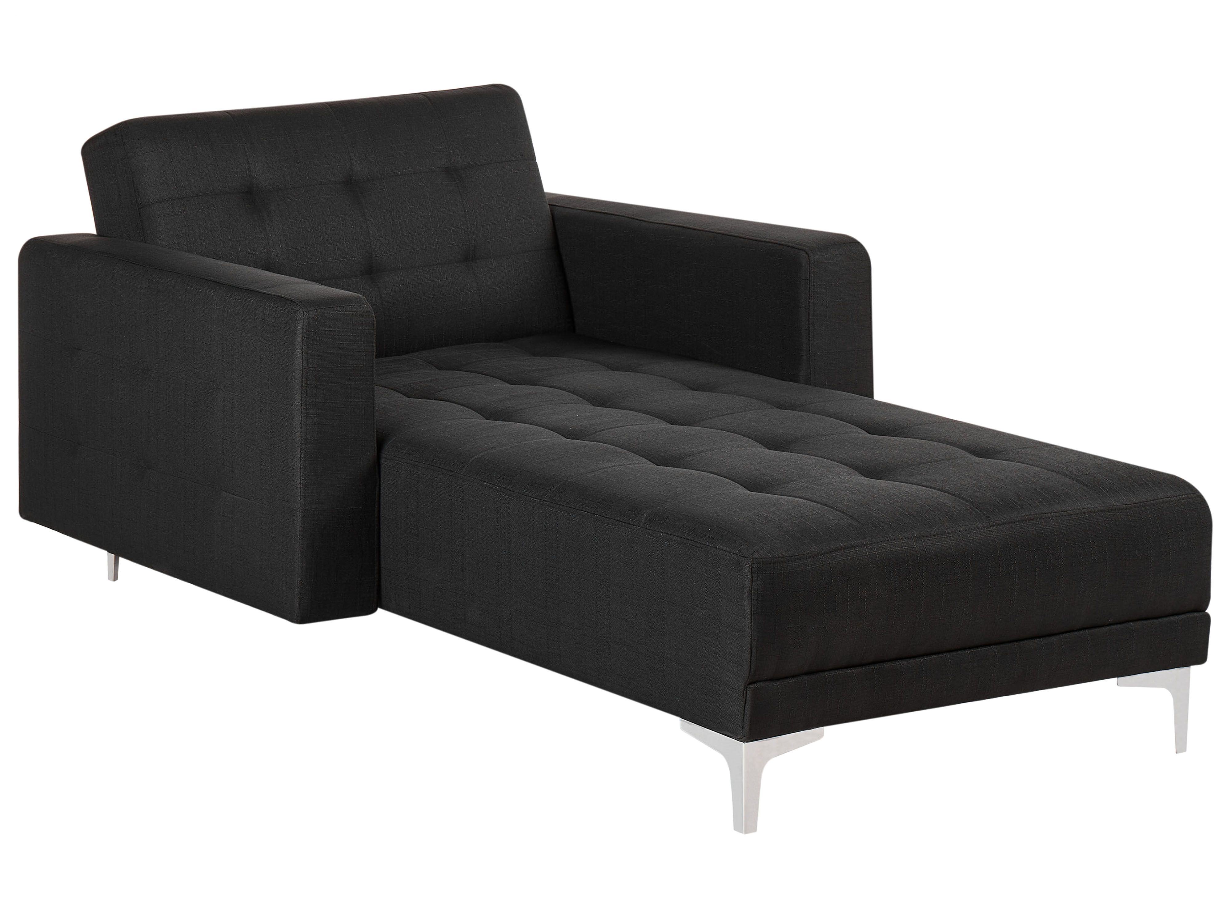 Chaise Longue ABERDEEN Fabric Graphite Grey
