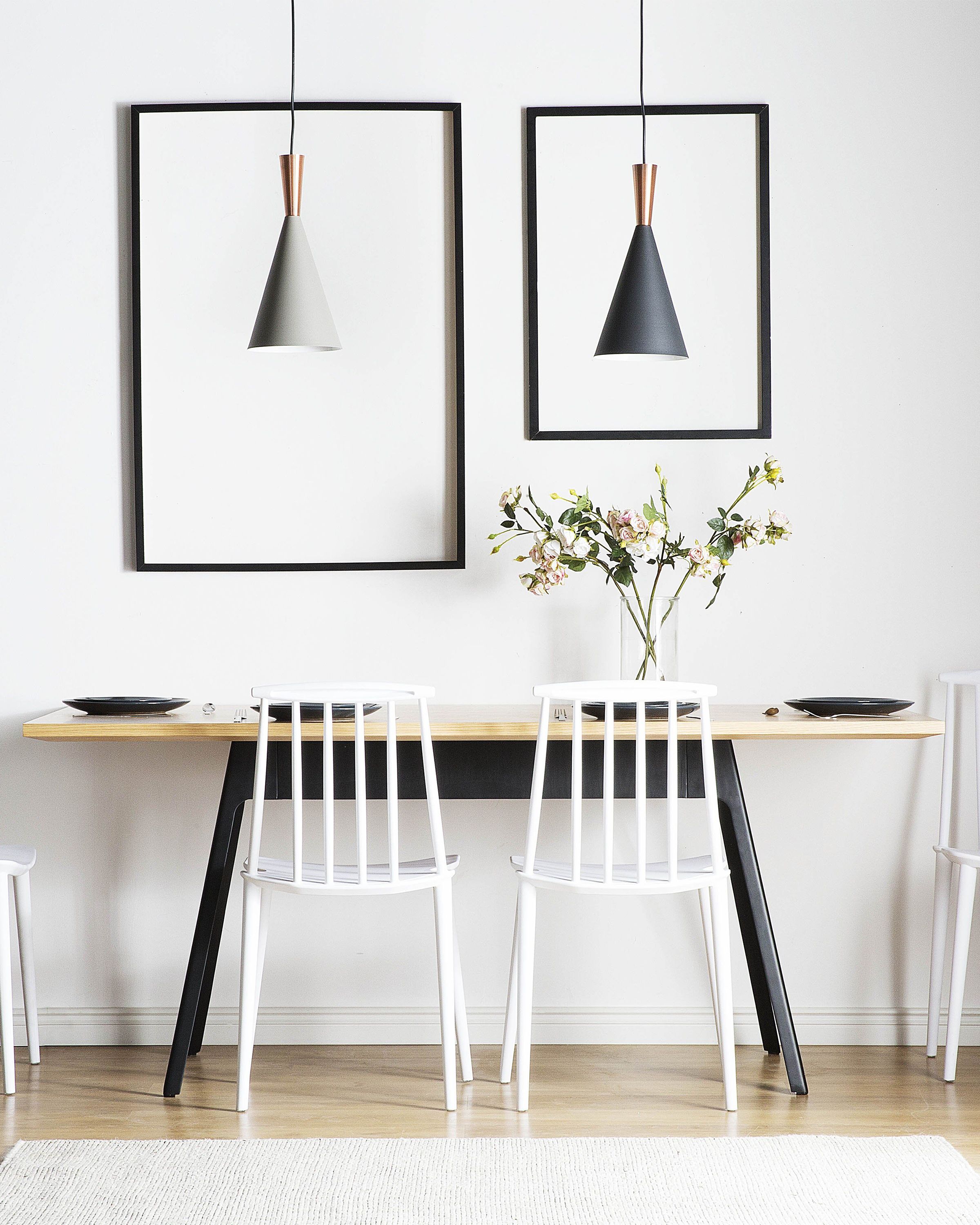 Set of 2 Dining Chairs VENTNOR White
