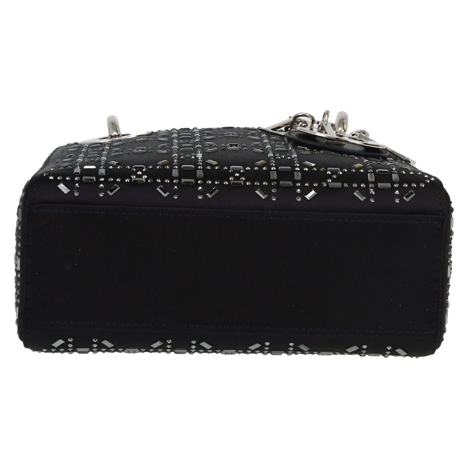 Dior Lady Dior mini shoulder bag in black satin1:1High-quality replica