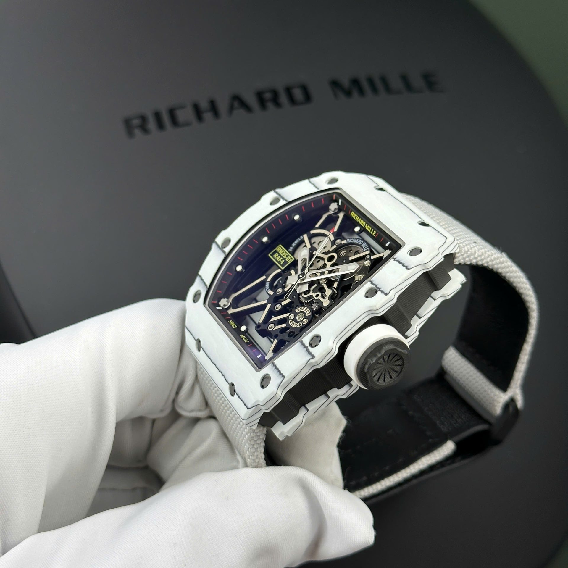 Richard Mille RM35-01 Rafael Nadal Red Rubber Strap Replica 1:1 Watch BBR Factory 42mm - Top club