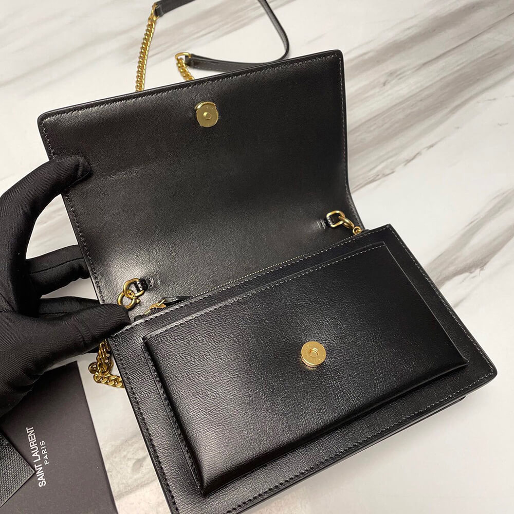 YSL SUNSET BAG CHAIN WALLET IN SMOOTH LEATHER1:1High-quality replica