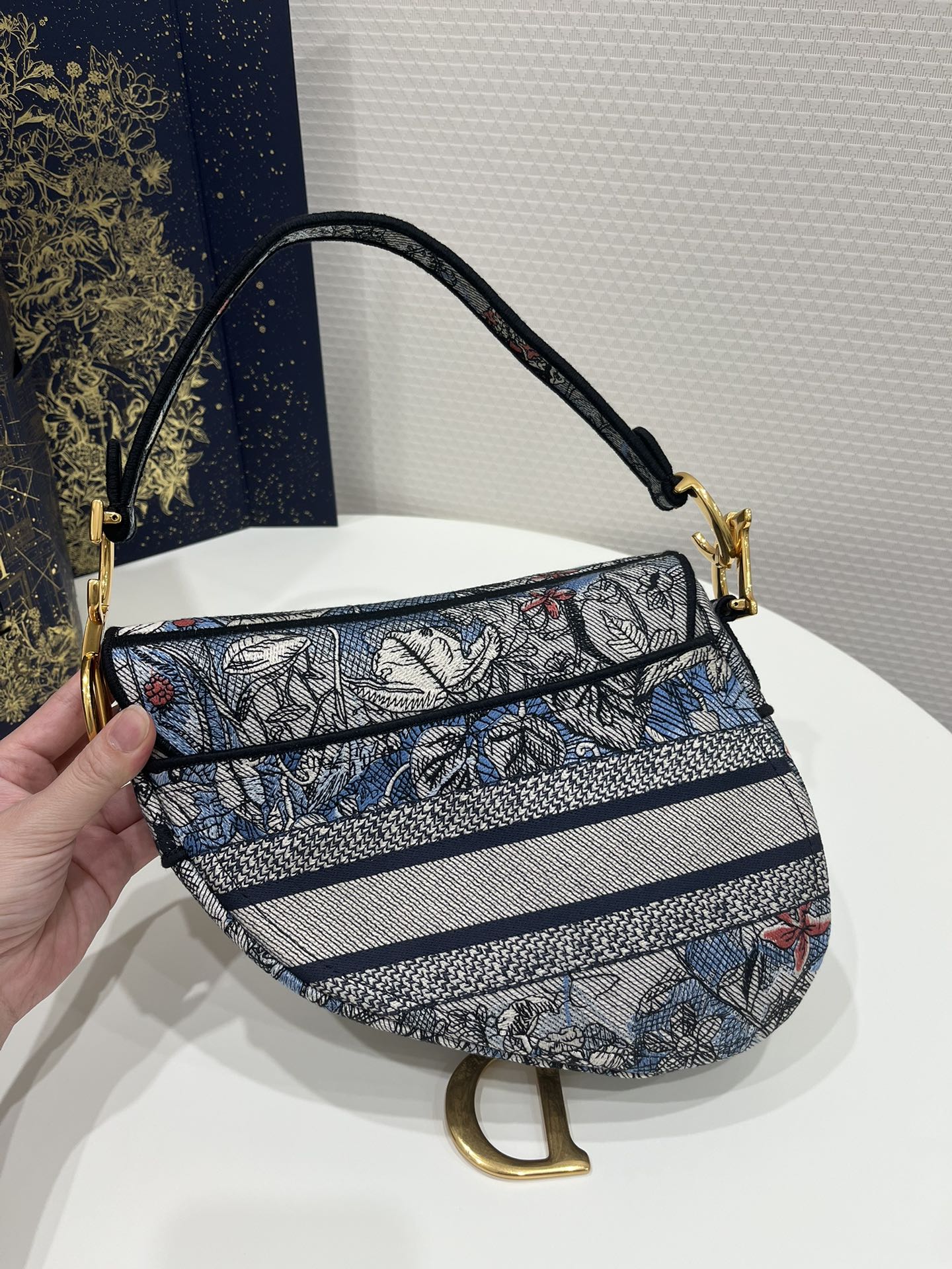 Saddle Bag Denim Multicolor For Women 10in/25.5 cm M0446CRZI_M49E1:1High-quality replica