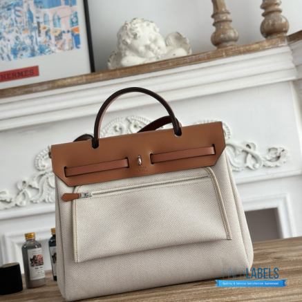 Hermès Herbag Zip 31 Bag | 31x25x10 cm | Luxury Canvas & Leather Shoulder Bag for Women | Spacious Everyday Hermès Tote1:1High-quality replica