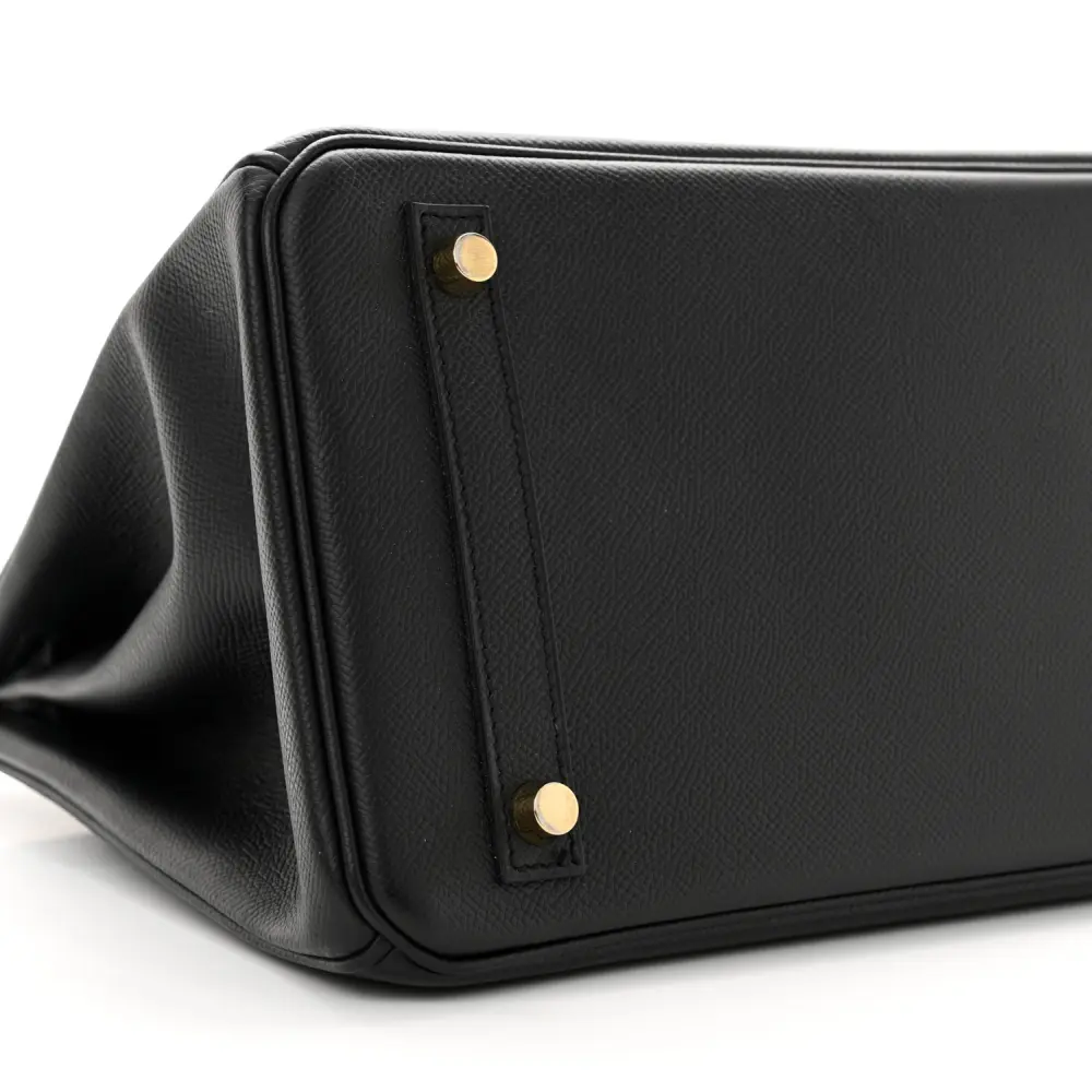 Hermès Black Epsom Leather Birkin 30 Gold Hardware1:1High-quality replica