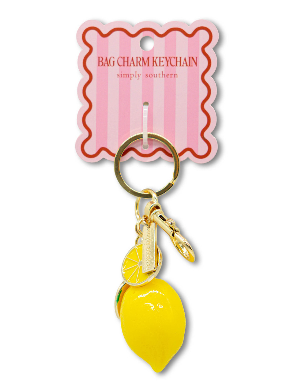 0126-BAG-CHARM-JWL-LEMON - Simply Southern Outlet