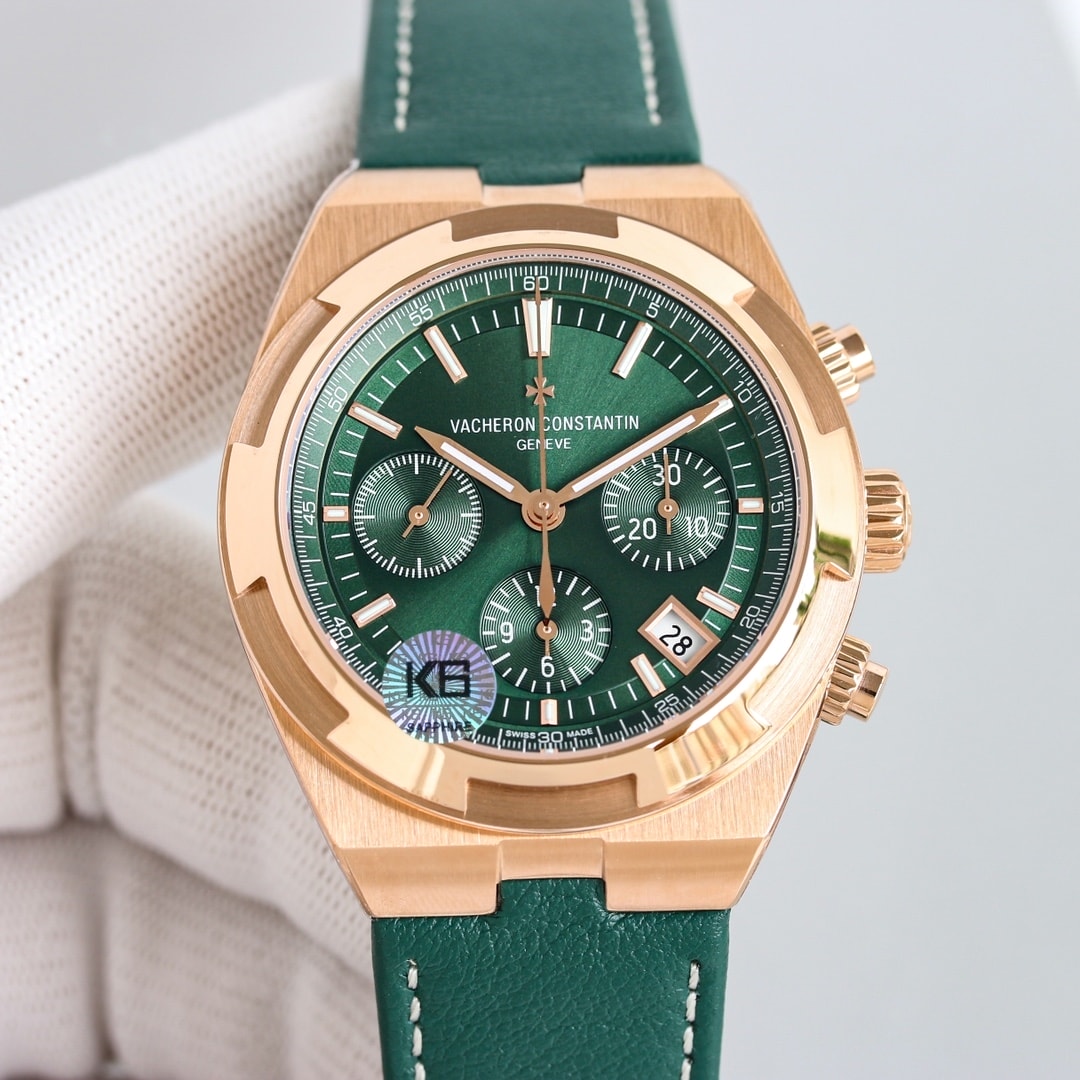 Fake Vacheron Constantin Replica Watch Overseas chronograph 42.5 MM PINK GOLD 5520V/210R-B966 TWF(1:1 replica) - Top club