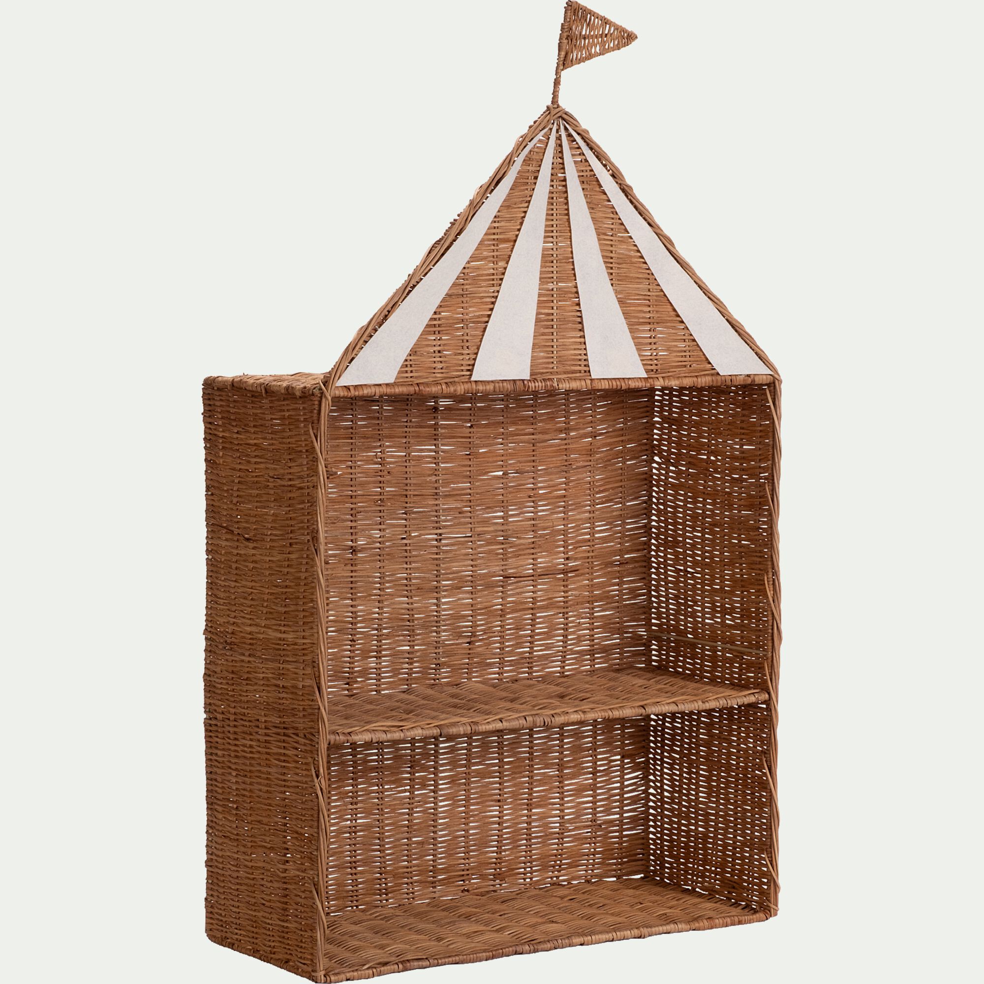PARADE - Étagère murale décorative en rotin L50xH85cm - naturel