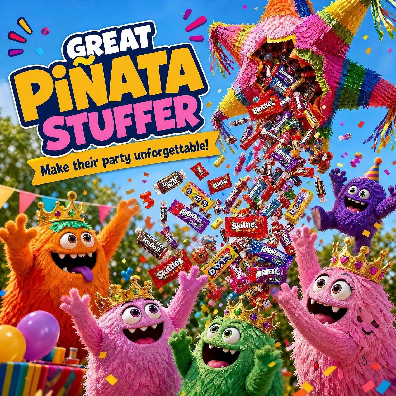 Party Favor Candy Mix - 5 lb Bulk Pinata Stuffers Candy Bulk - Candy Variety Pack - Individually Wrapped (Candy May Vary) - Image 3 Party Favor Candy Mix - 5 lb Bulk Pinata Stuffers Candy Bulk - Candy Variety Pack - Individually Wrapped (Candy May Vary) - Image 3
