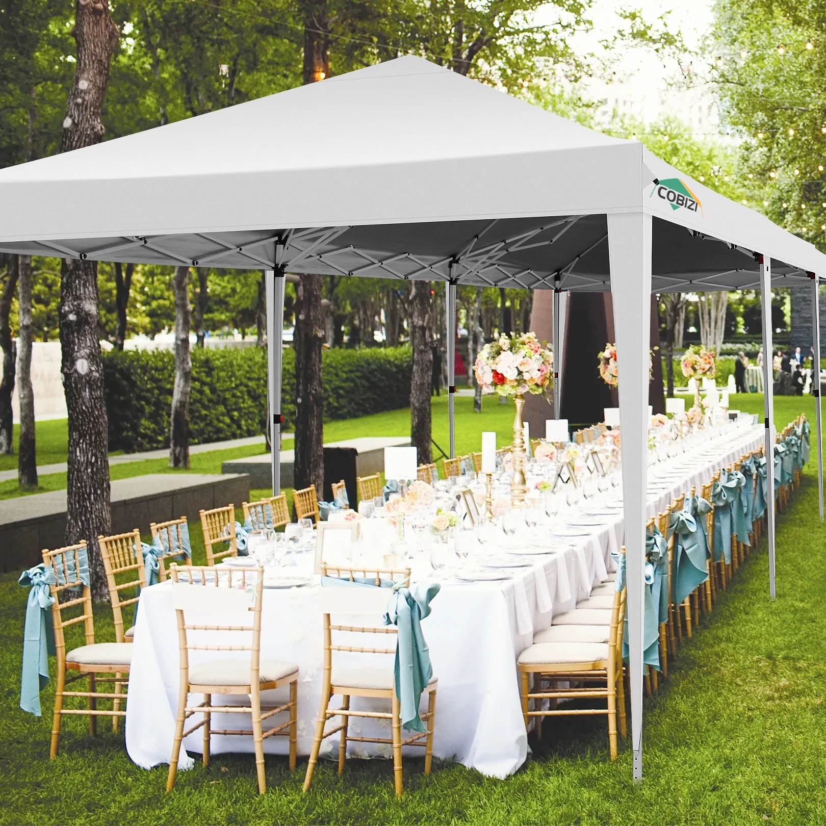 SANOPY 10'x10' EZ Pop Up Canopy Tent Outdoor Party Instant Shelter Portable Folding Beach Canopy with 4 Sandbag & Carrying Bag, Black - Image 40