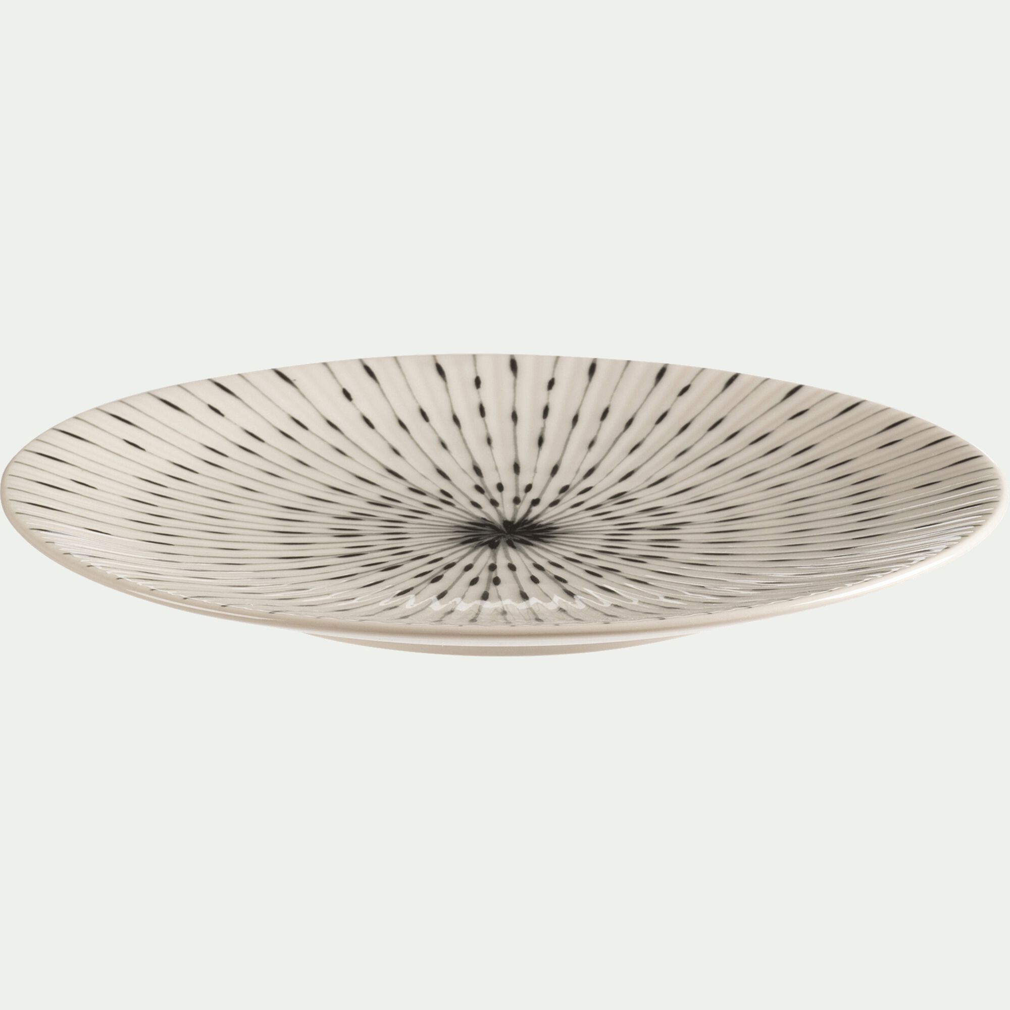 ARYA - Assiette plate en grès D27cm - blanc