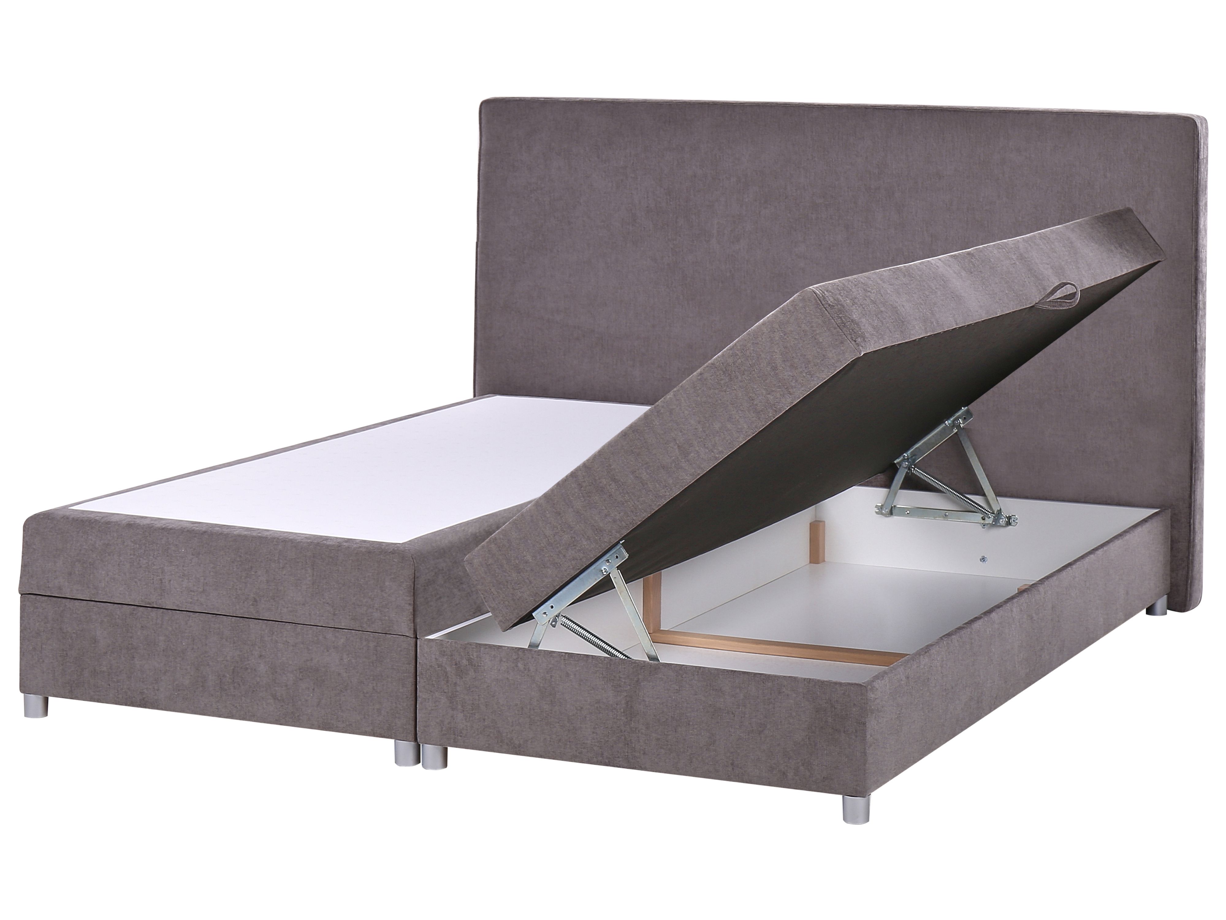 Divan Bed with Storage Fabric MINISTER 180 x 200 cm (EU Super King) Taupe