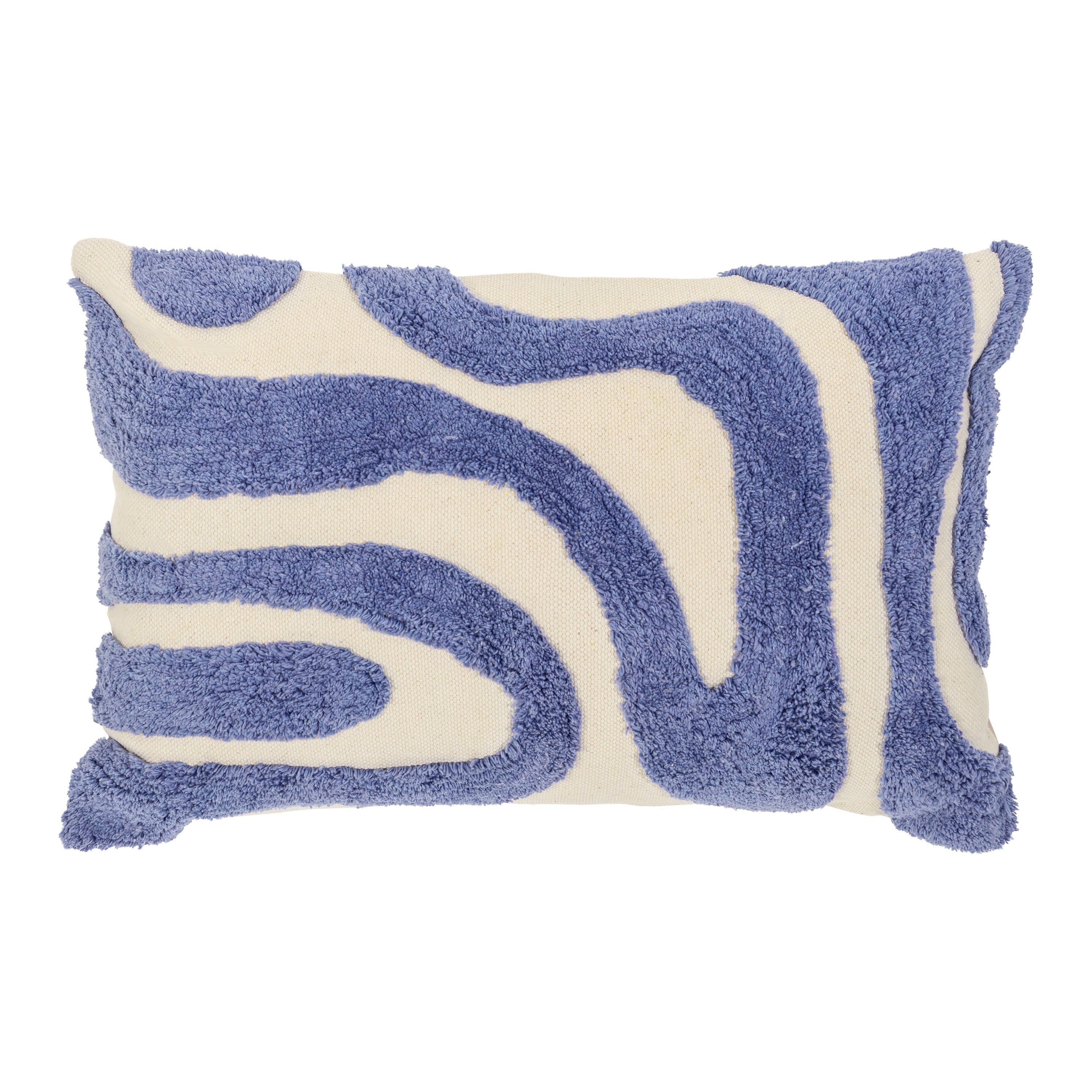 Blokker Wave Sierkussen 40 x 60 cm - Blauw