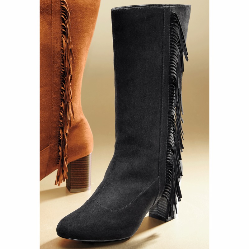 Side-Fringe Boot - MIDNIGHT VELVET CATALOG