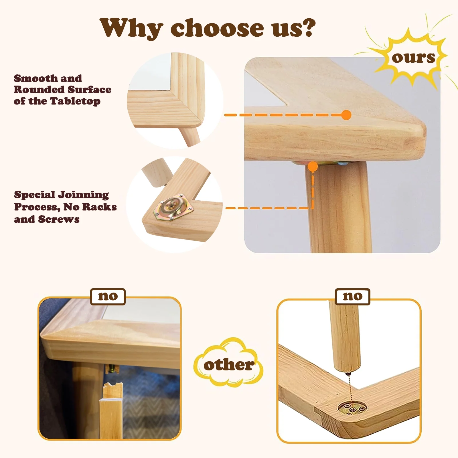 Sweet Time Toddler Sensory Table Chairs, Wood Kids Activity Table with Storage Play Study Furniture - Image 11