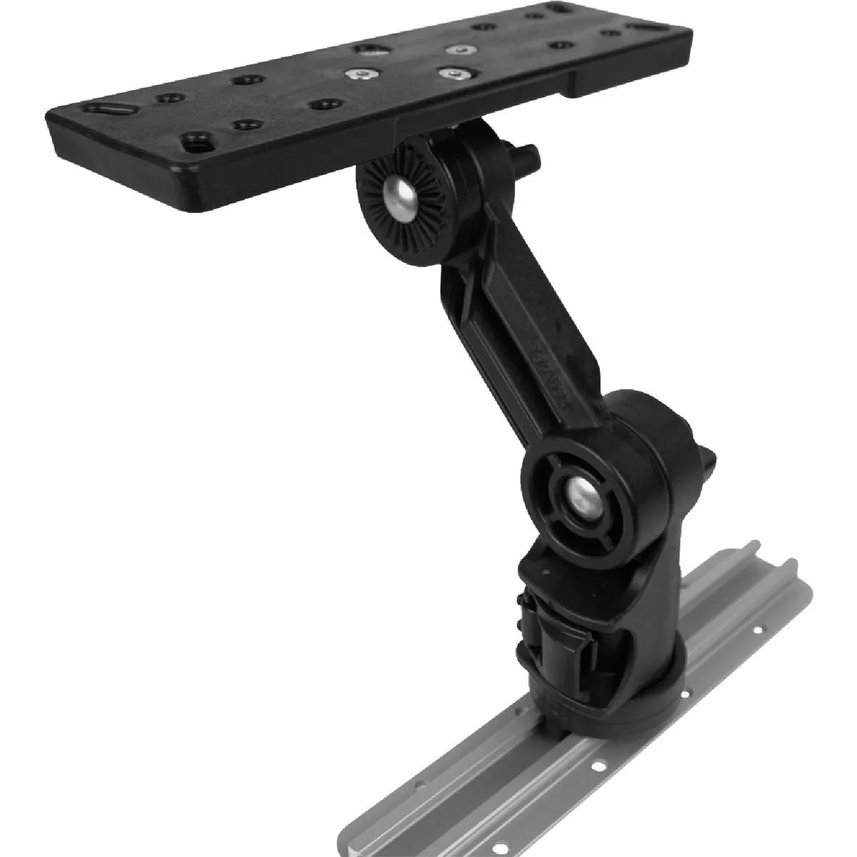 YakAttack Rectangular Fish Finder Mount with Track Mounted LockNLoad Mounting System