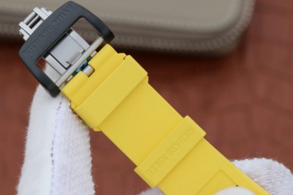 Replica Richard Mille RM035-02 Rafael Nadal FC Titanium Case KVF Skeleton Dial Red Yellow Rubber Strap MIYOTA8215 - Top club
