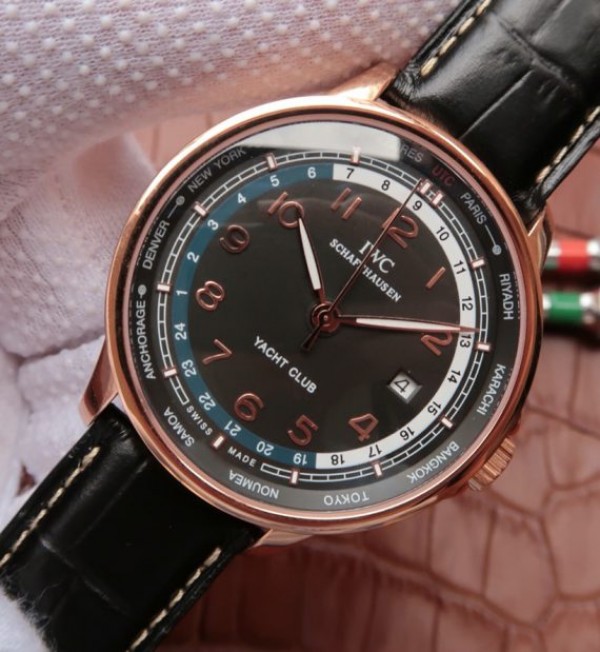 Replica IWC Portuguese Automatic Yacht Club Black Dial - Elite Watch Atelier