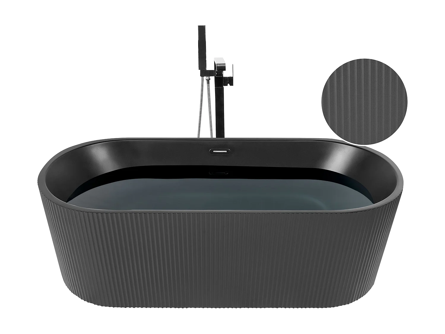 Baignoire îlot GOCTA 169 x 80 cm Noir