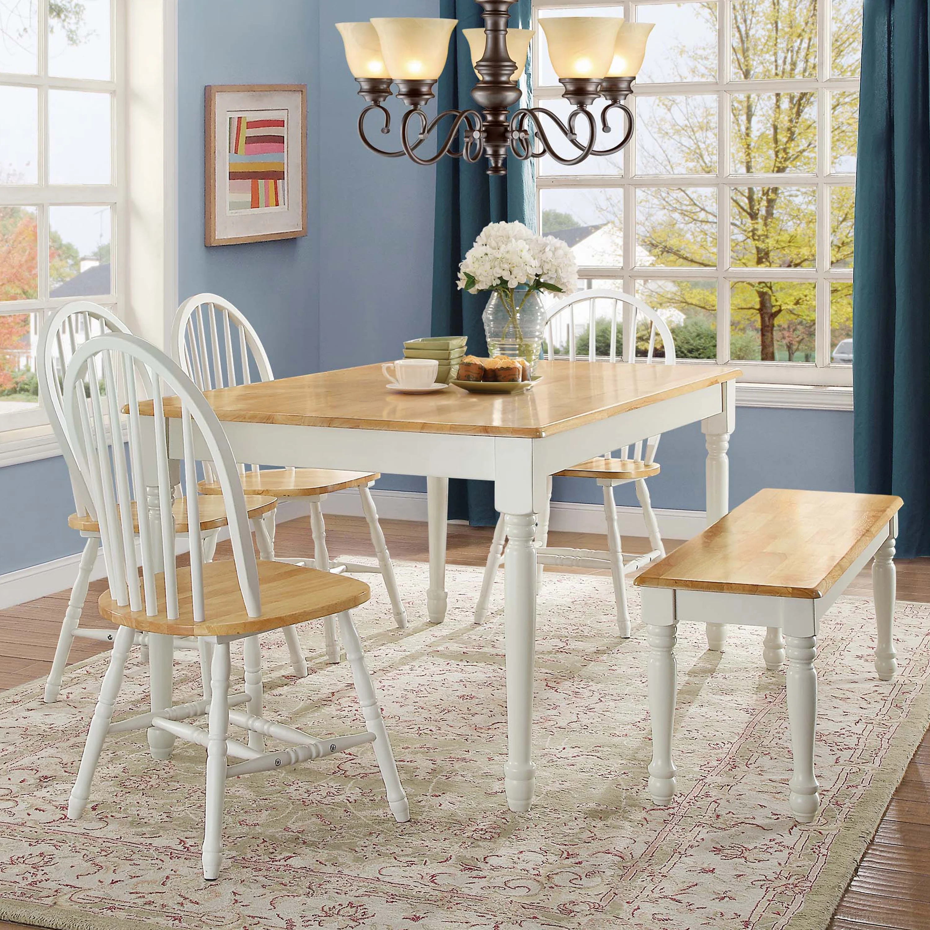 Better Homes and Gardens Autumn Lane Farmhouse Dining Table, Multiple Finishes - Image 2