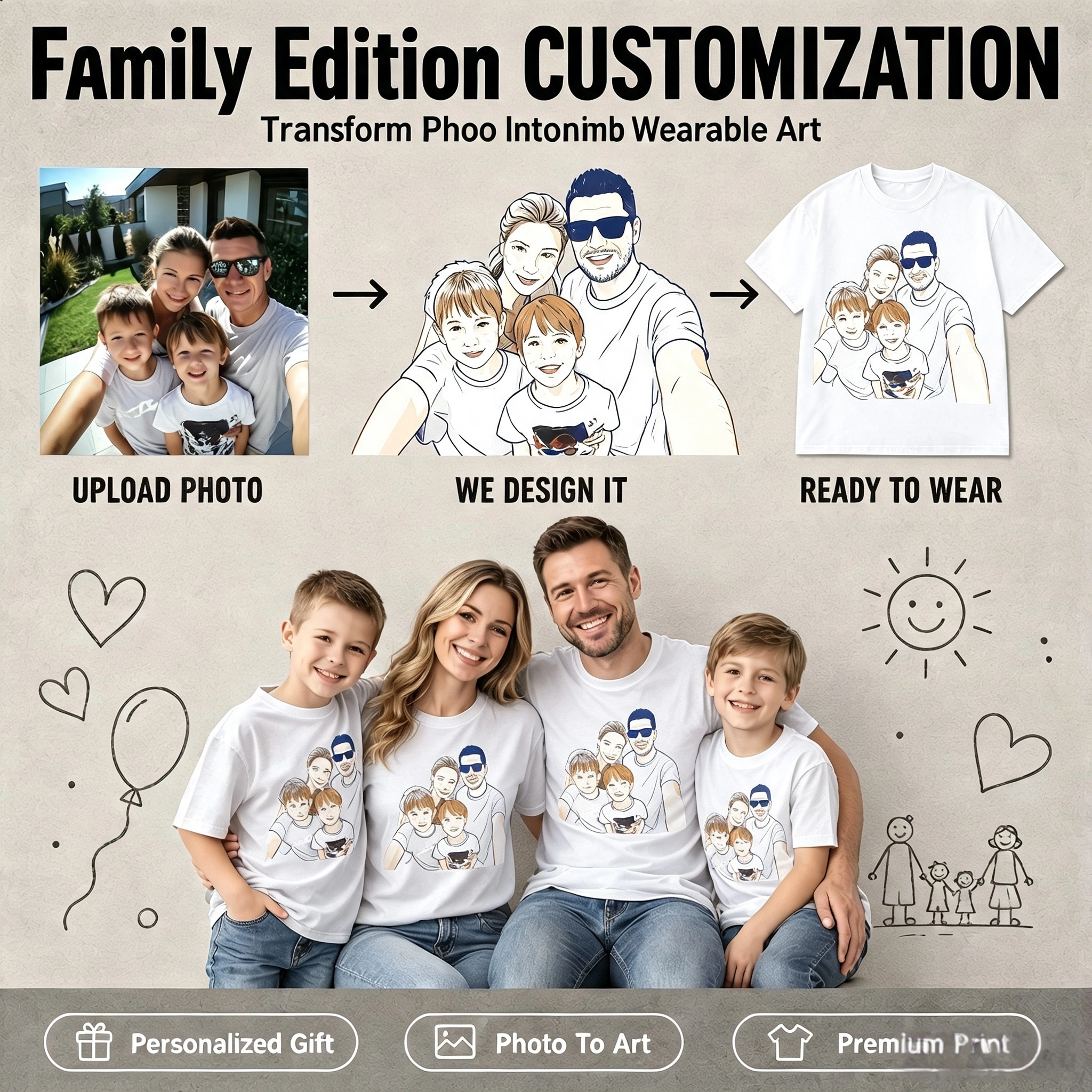 Family Edition | Custom Family Photo T-Shirt