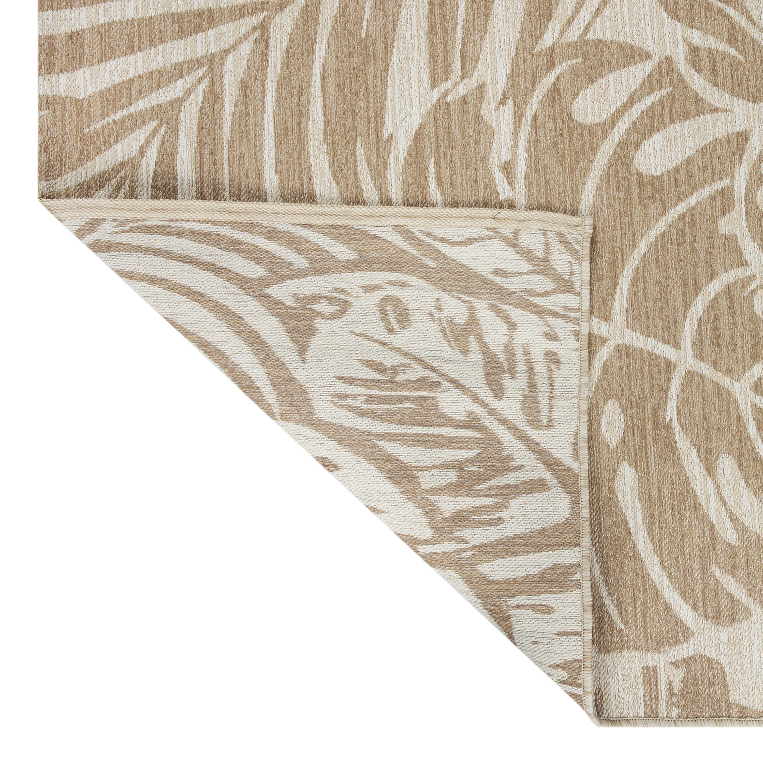 Better Homes & Gardens Neutral Palm Outdoor Rug, 9' x 12'