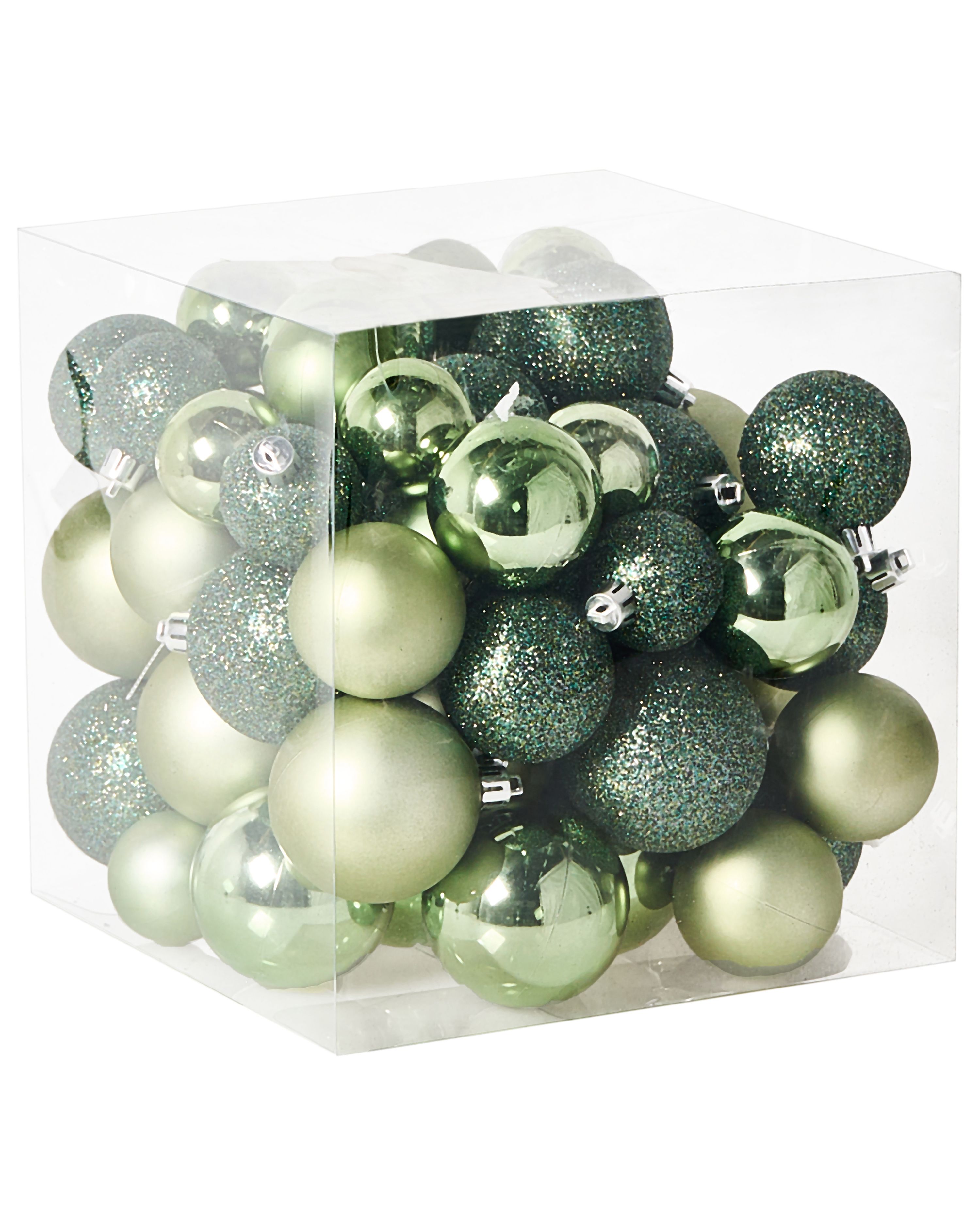 Set of 60 Baubles TYIN Green