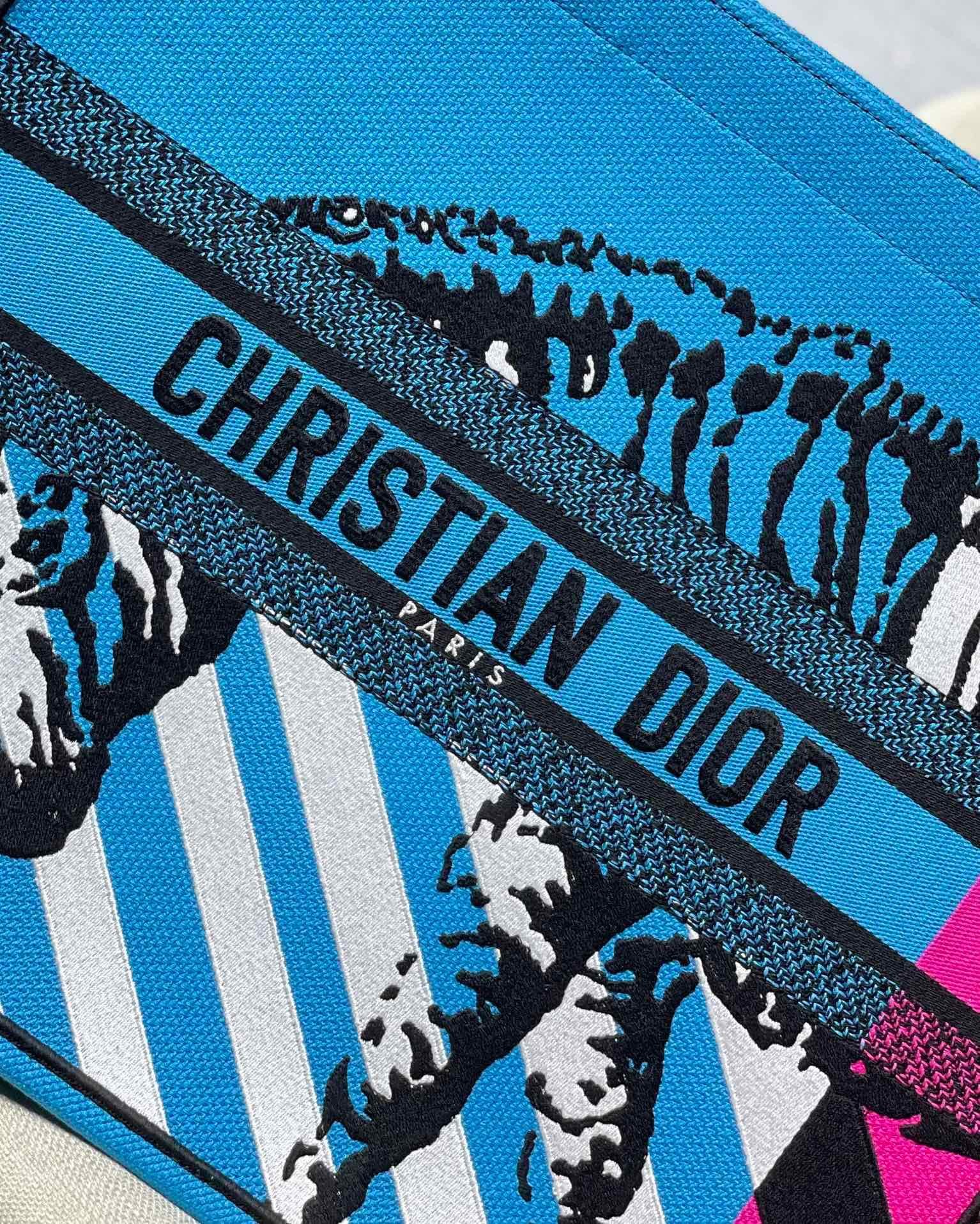 Christian Dior Large Dior Book Tote Blue And Pink, For Women, Women’s Handbags 16.5in/42cm CD1:1High-quality replica