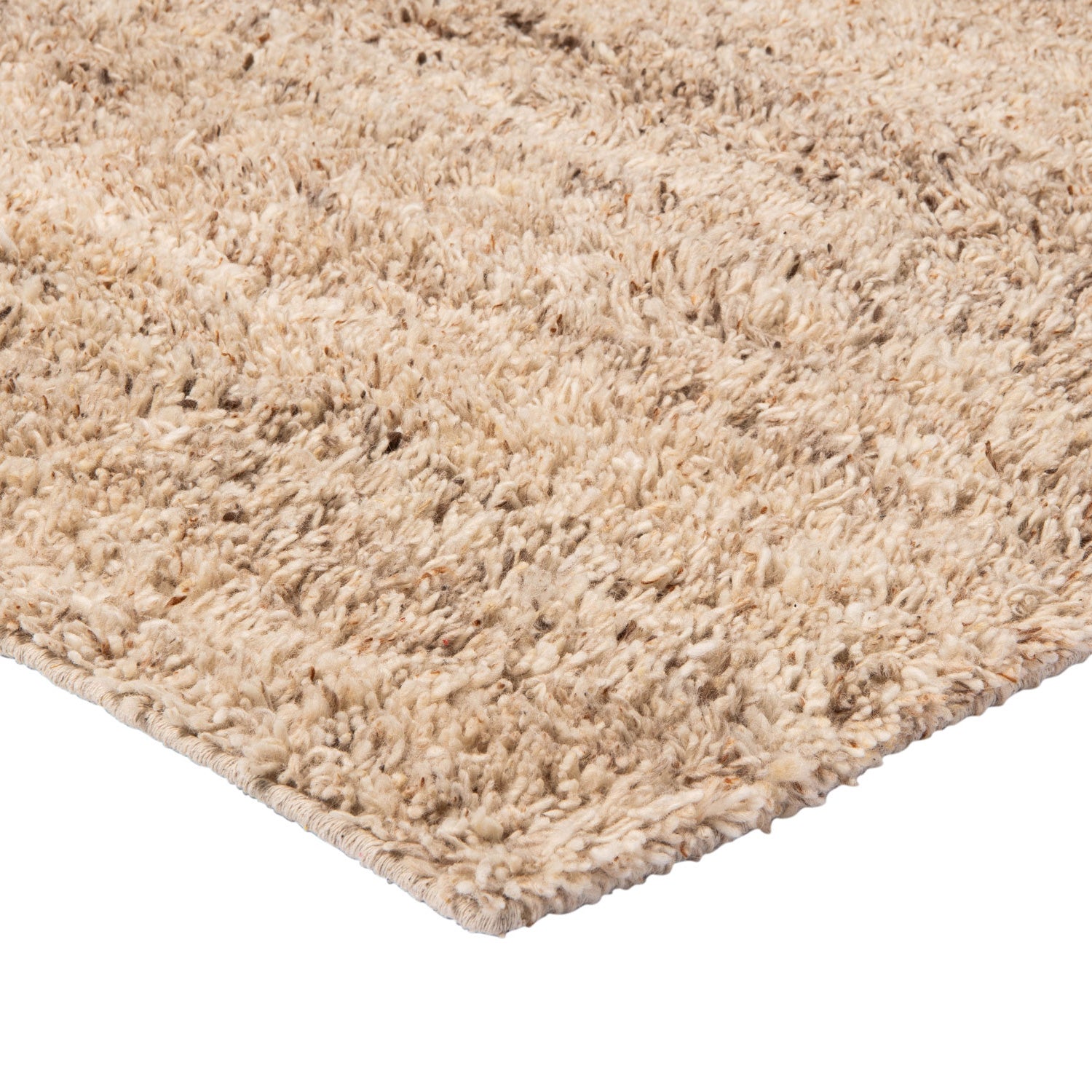 Blokker Fluffy Wollen Vloerkleed 160 x 230 cm - Beige