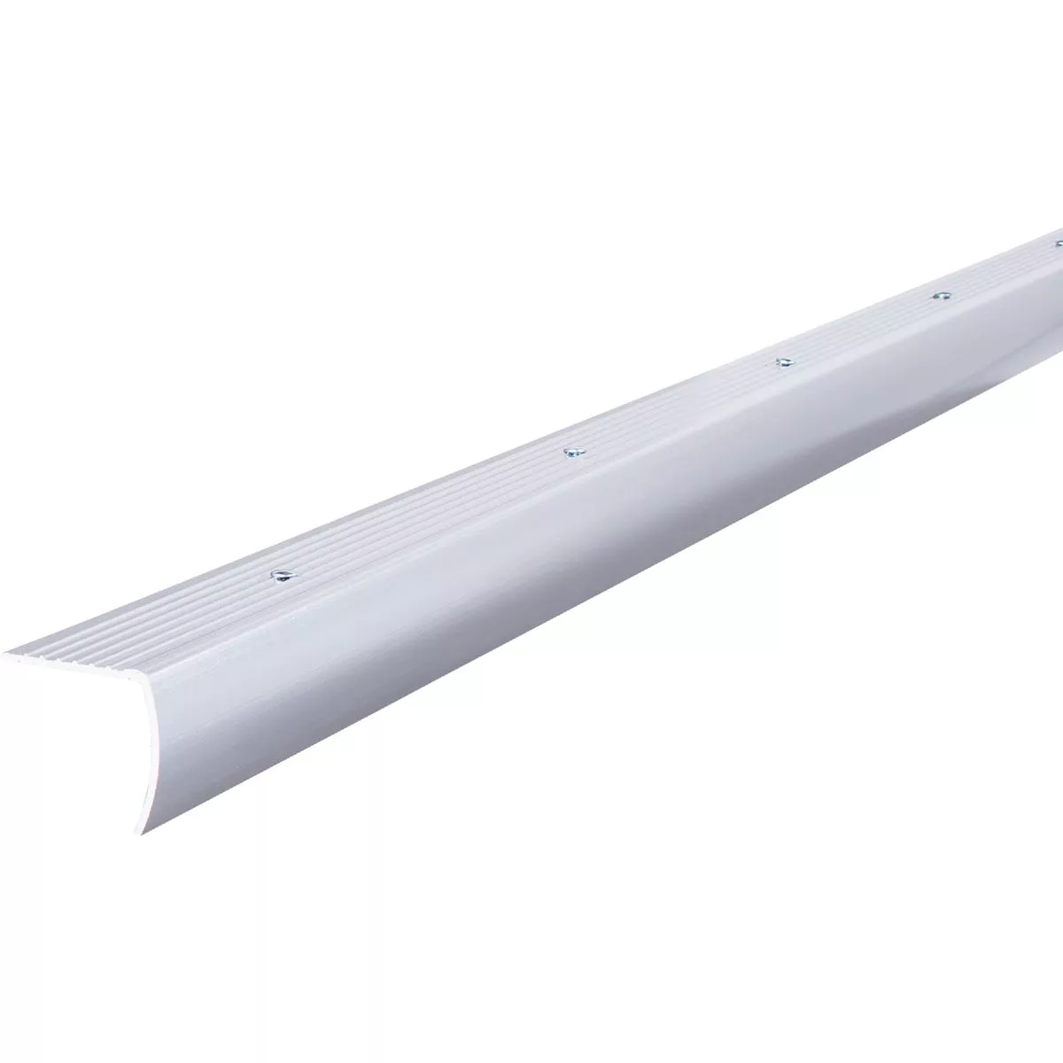 M-D Building Products 1-1/8 In. X 1-1/8 In. X 72 In. Polished Aluminum Stair Edging with Screw Nails