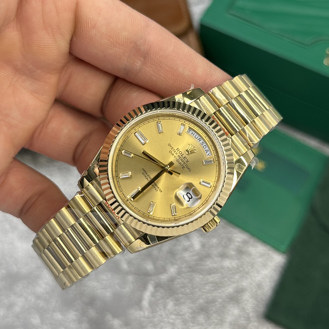 Rolex Replica Watch Day-Date 228238 Strap President V2 GM Factory 40mm - Elite Watch Atelier