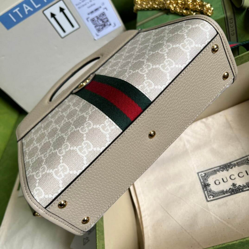 Replica Gucci Ophidia Small Tote With Web 693724 White1:1High-quality replica