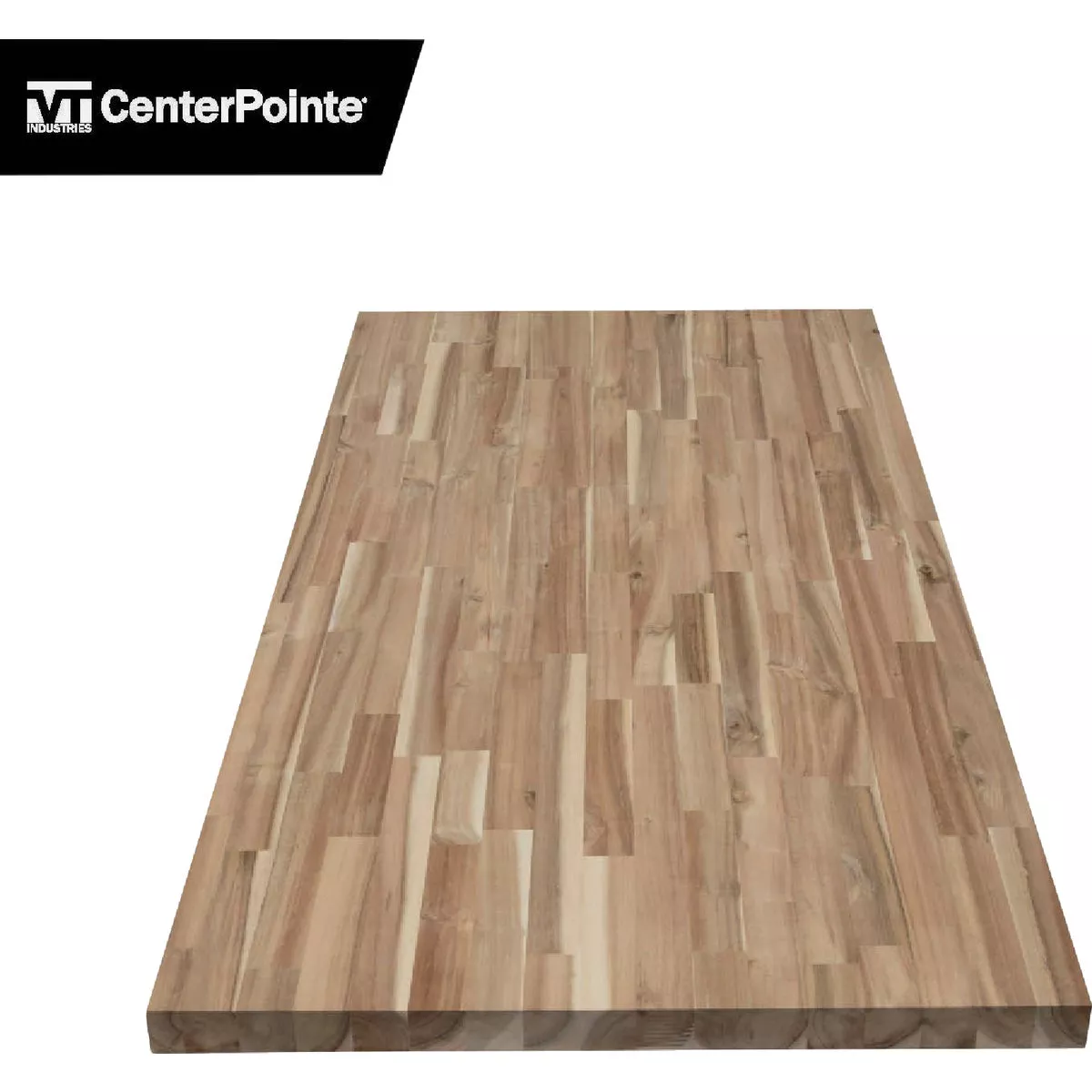 VT Industries CenterPointe 50 In. L x 25 In. D x 1.5 In. T Unfinished Acacia Wood Butcher Block Countertop with Square Edge