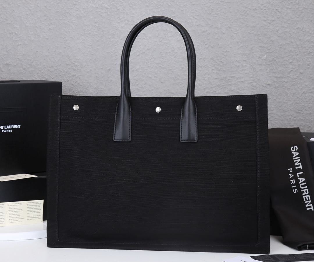 Replica Ysl Rive Gauche Tote Bag In Linen And Leather1:1High-quality replica