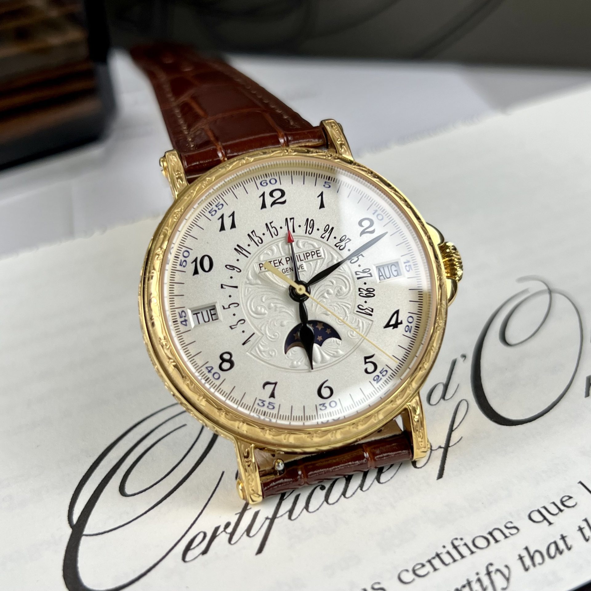 Patek Philippe Replica Watch Grand Complications 5160R Leather Strap 38mm - Top club