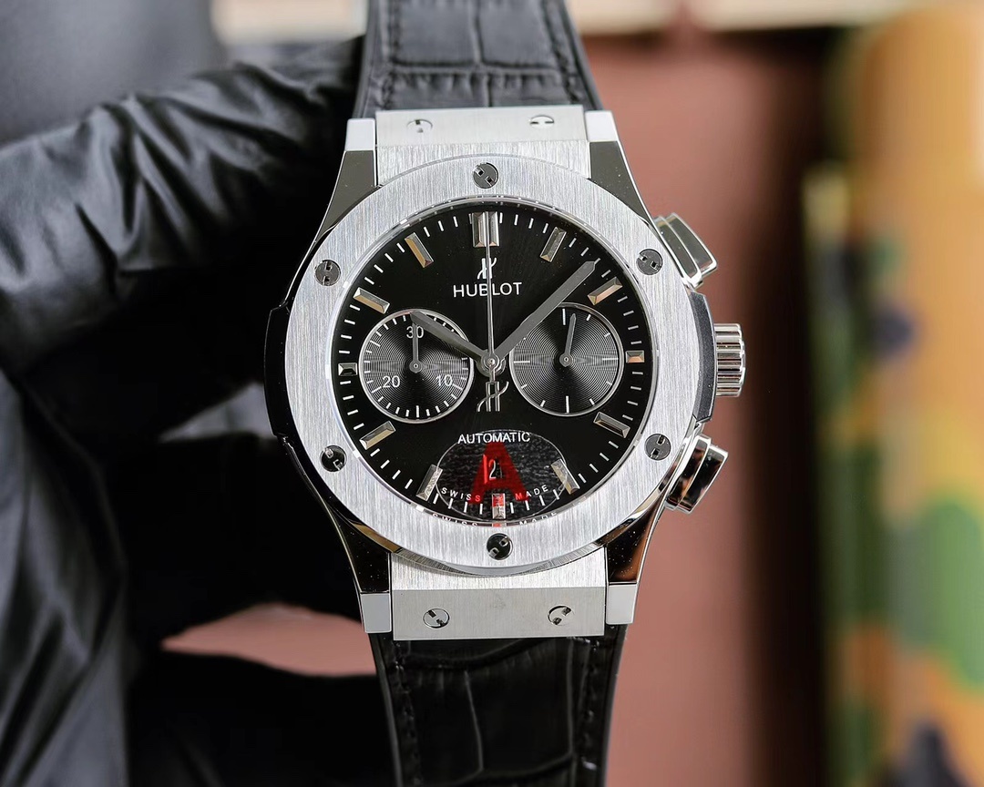 Hublot Classic Fusion Chronograph Titanium Black Dial 45mm(1:1 replica) - Elite Watch Atelier