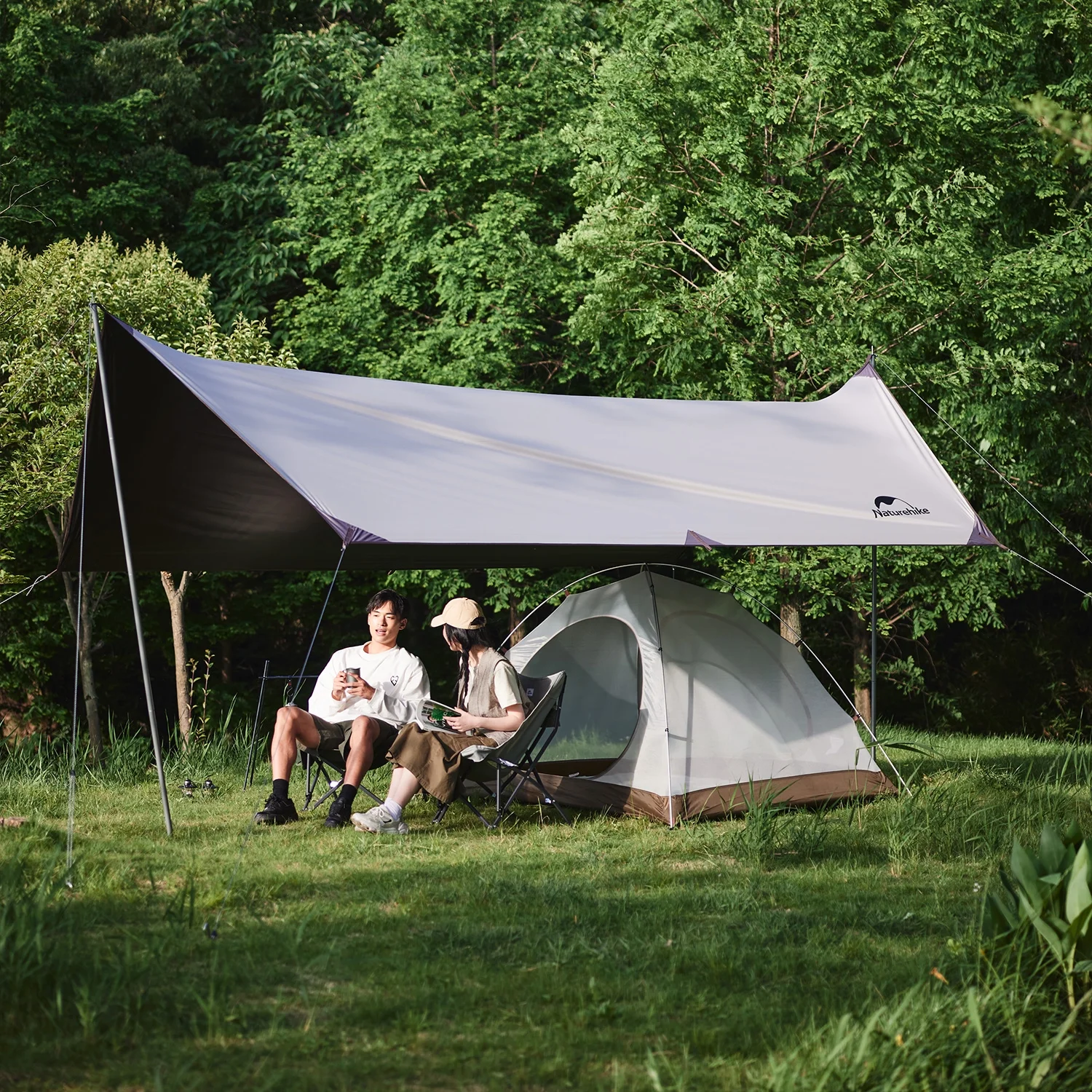Naturehike, Ultralight Hiking Tent, Portable Camping Tent with Two Doors, Waterproof and Wind-resistant Dome Tent, UV Protection Backpacking Tent - Image 12