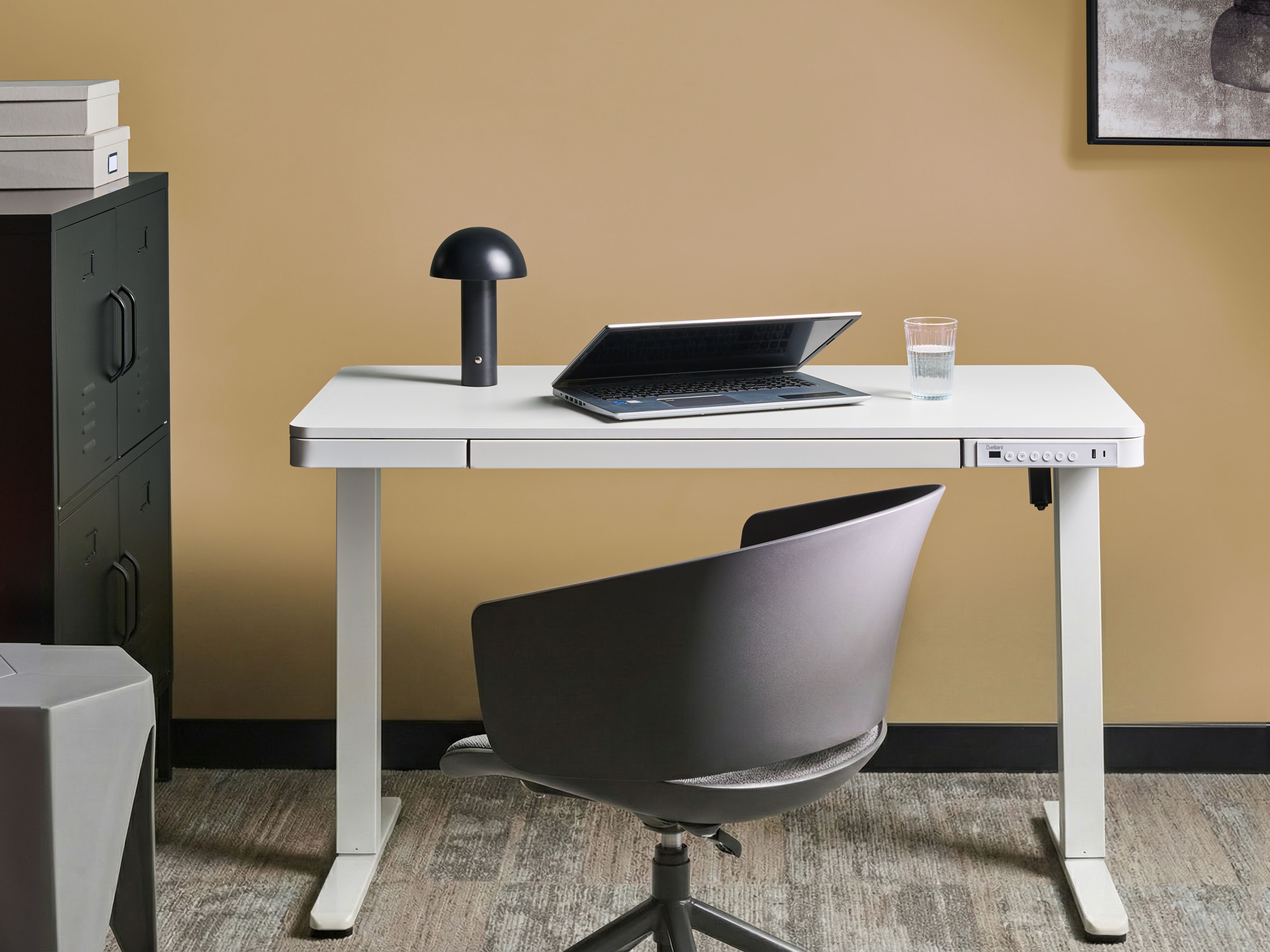 Electric Adjustable Standing Desk PENLY White 120 cm 60 cm with USB Port