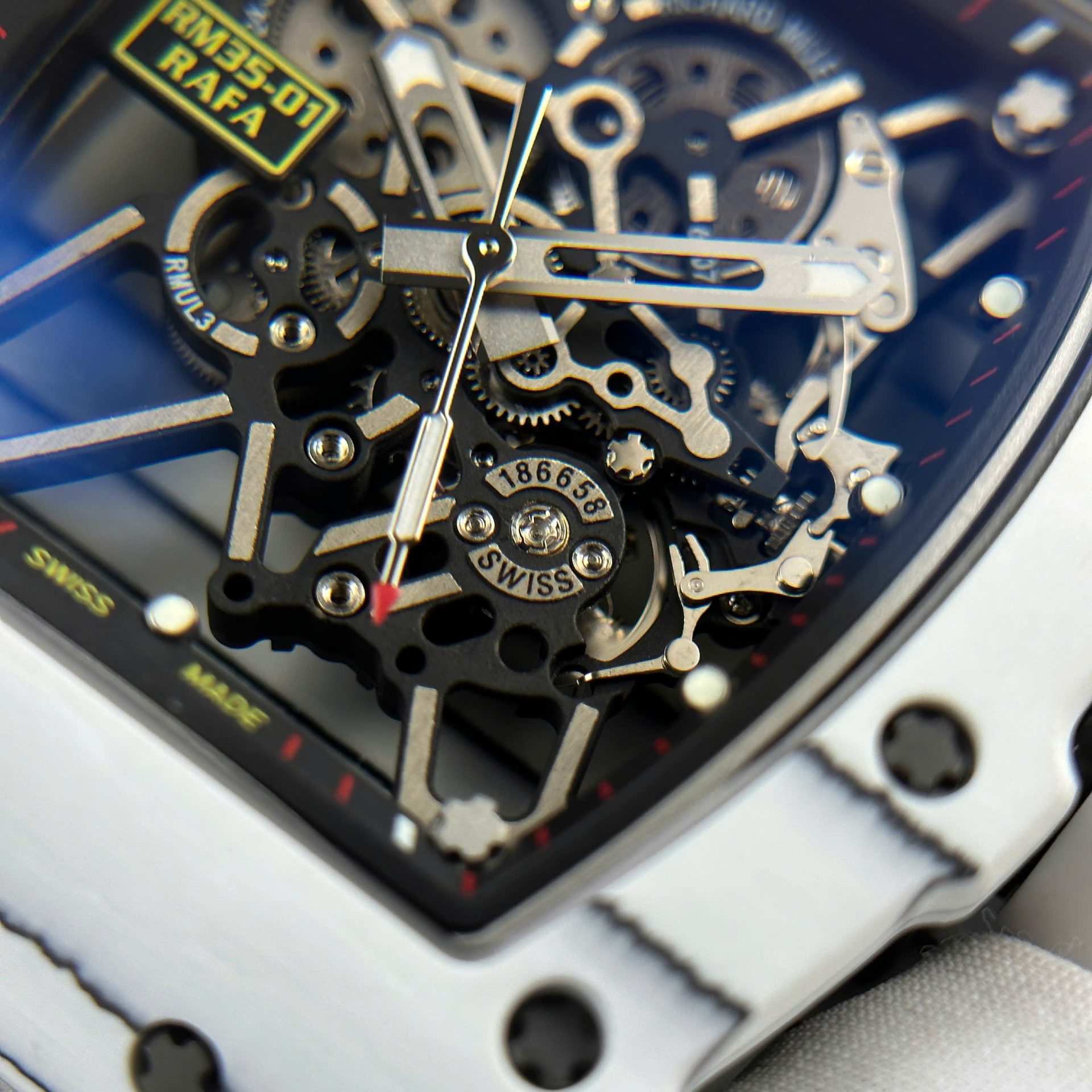 Richard Mille RM35-01 Rafael Nadal Red Rubber Strap Replica 1:1 Watch BBR Factory 42mm - Top club