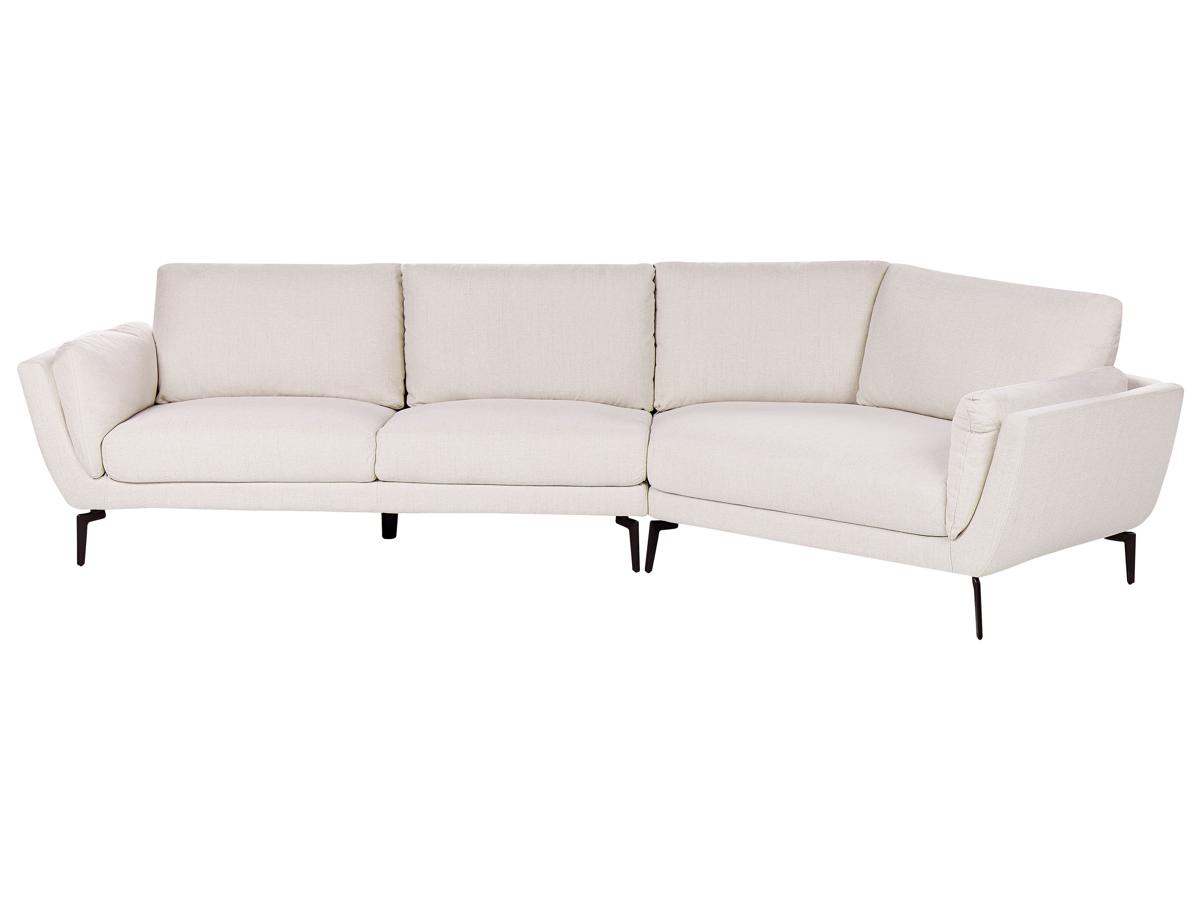 Sofa 3 Seater KANSSELI Fabric Light Beige