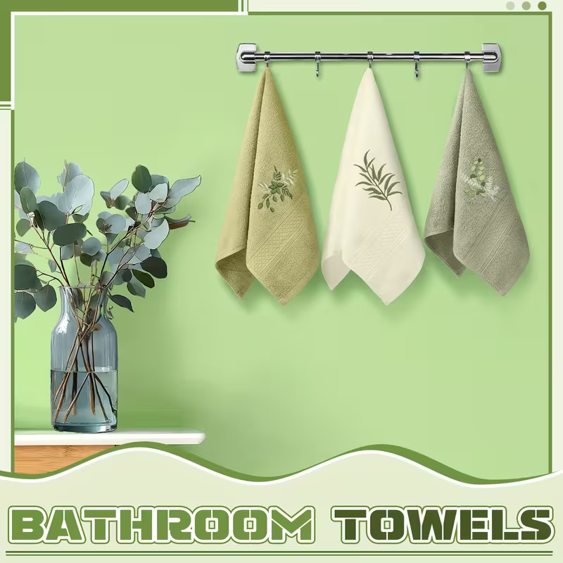Solid Color Woven Pure Cotton Antimicrobial Eco-Friendly Face Towel High-quality Home Spa Quick-drying Good Water Absorption