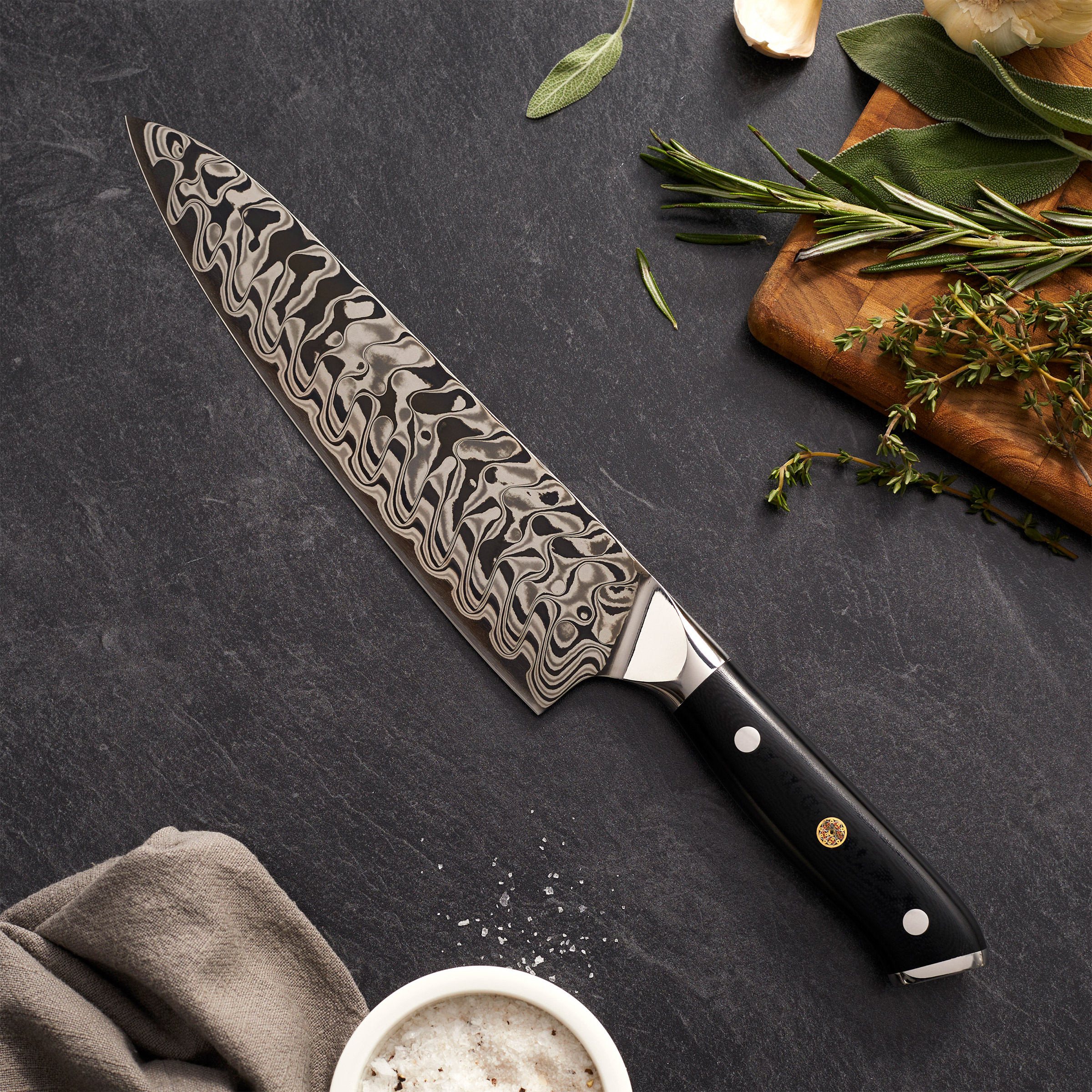 Henckels Compass Damascus 7-piece Easel Knife Set