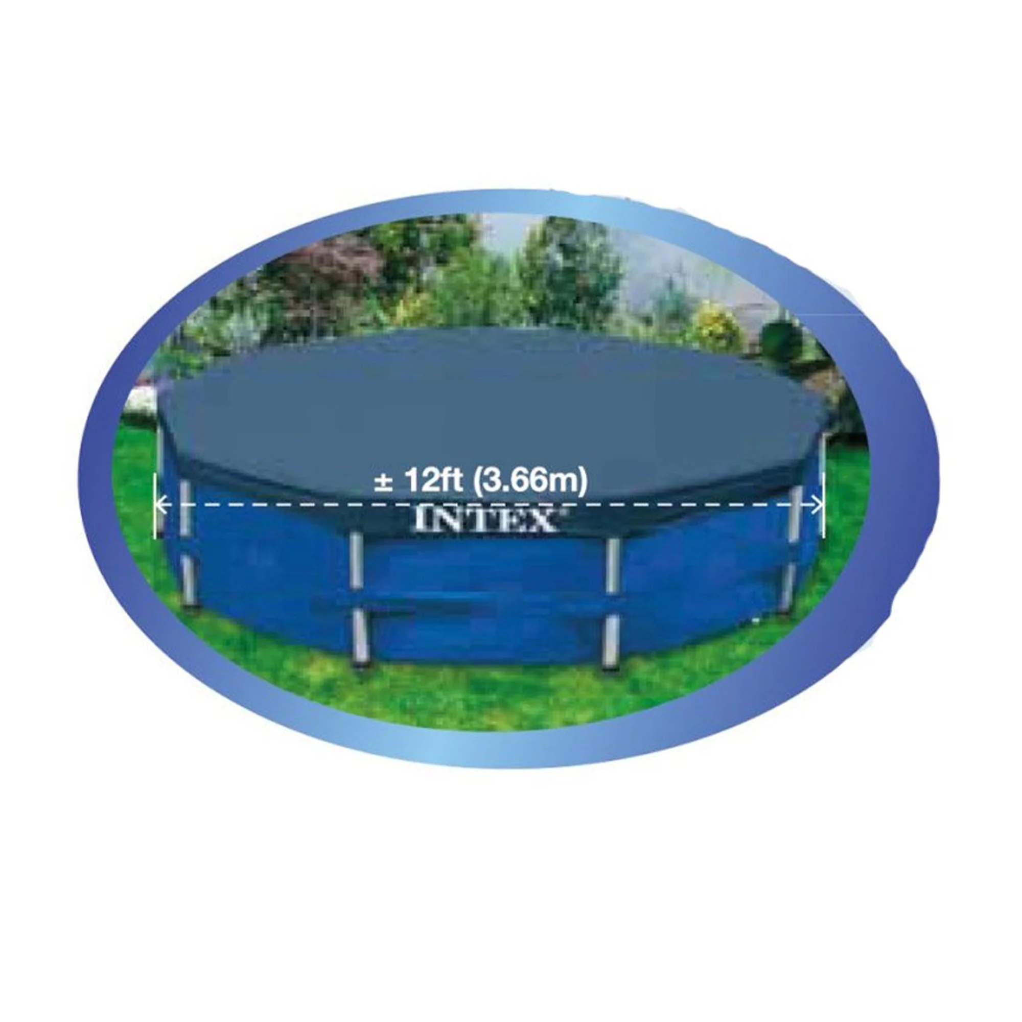 INTEX Round Metal Frame 8ft x 20in Above Ground Swimming Pool Set, Blue - Image 15
