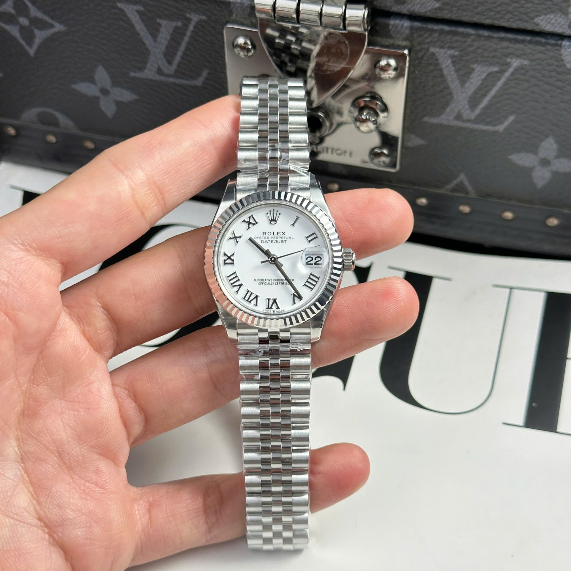 Rolex DateJust Copies Watches Dial White Jubilee Strap THB Factory 31mm - Elite Watch Atelier