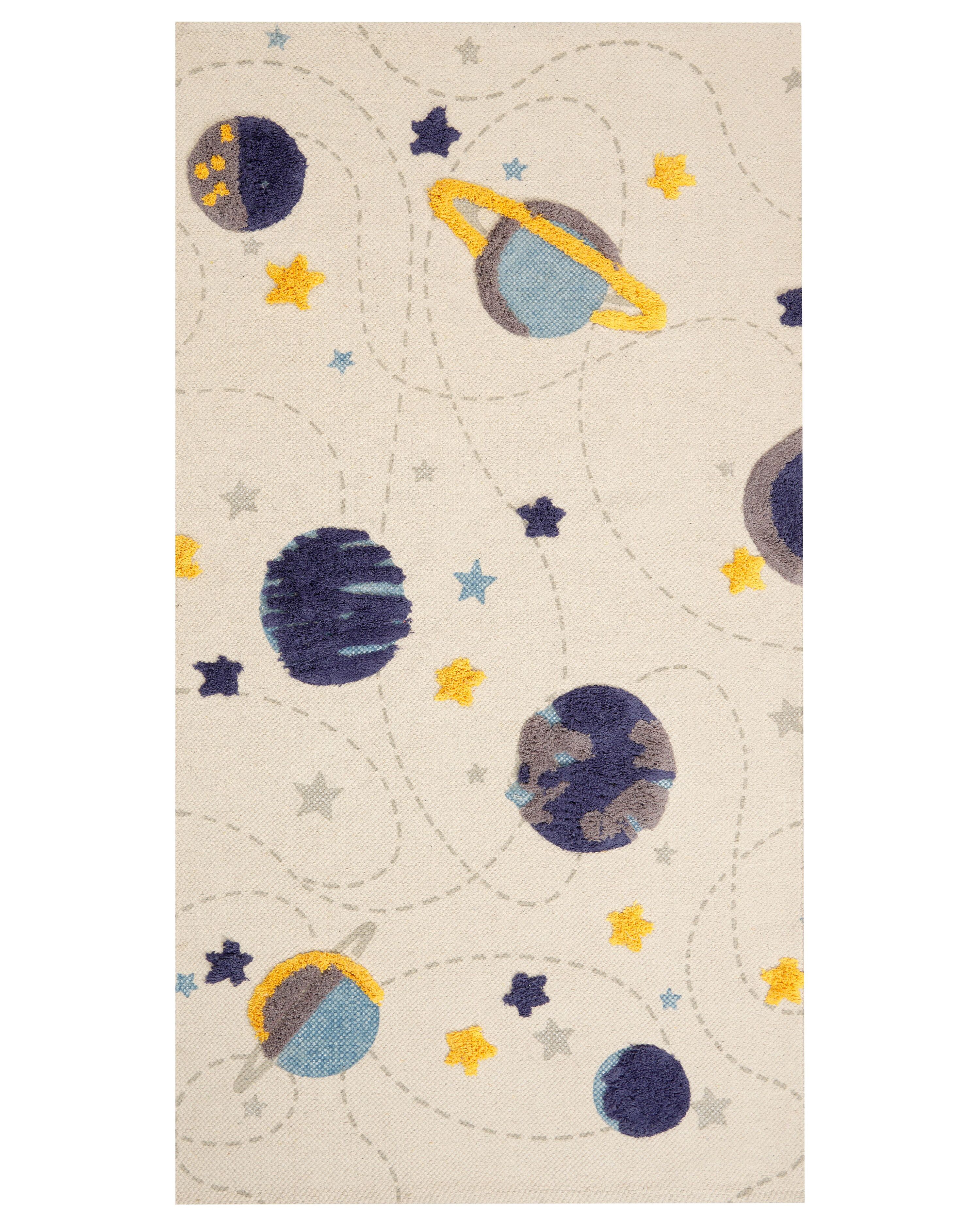 Kids Rug LANGSA Beige 80 x 150 cm Cotton